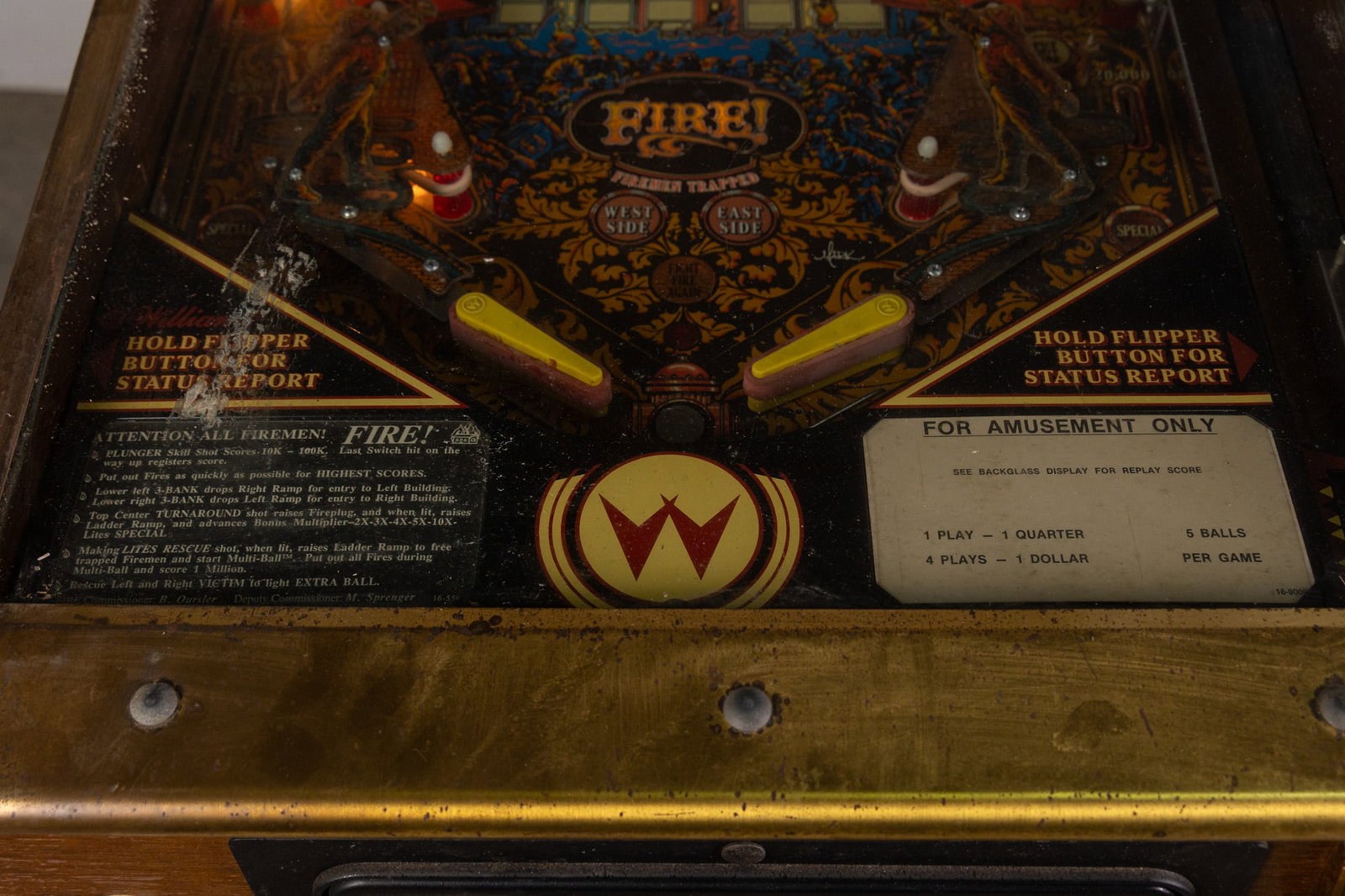 1987 Williams "Fire!" Pinball Machine *Champagne Edition* - 6