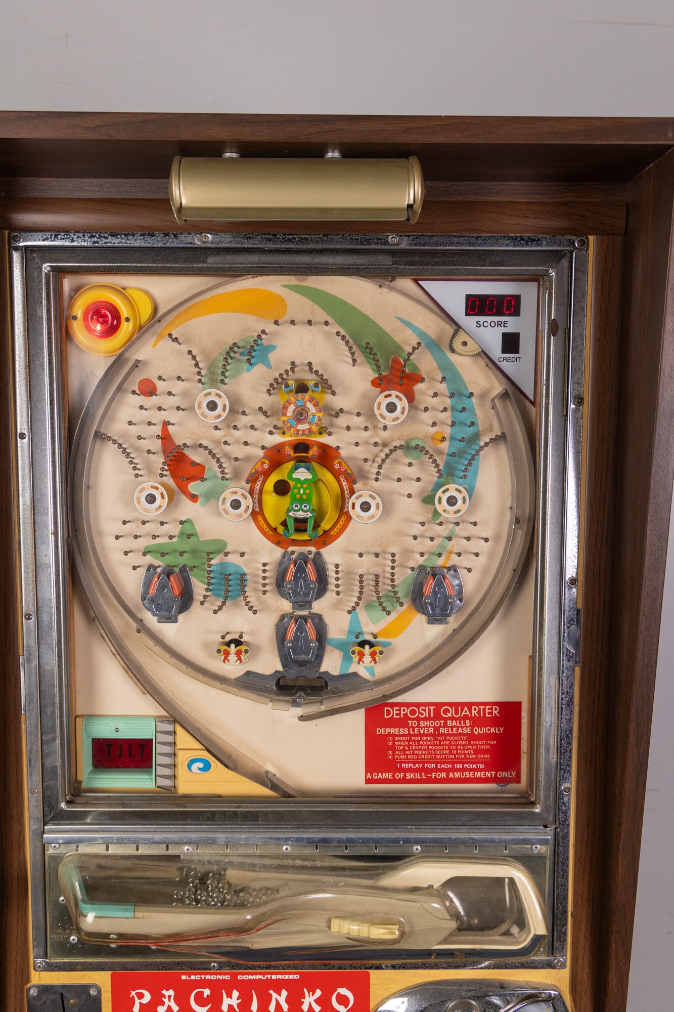 WORKING Vintage Mid Century Japanese Pachinko Machine - 3