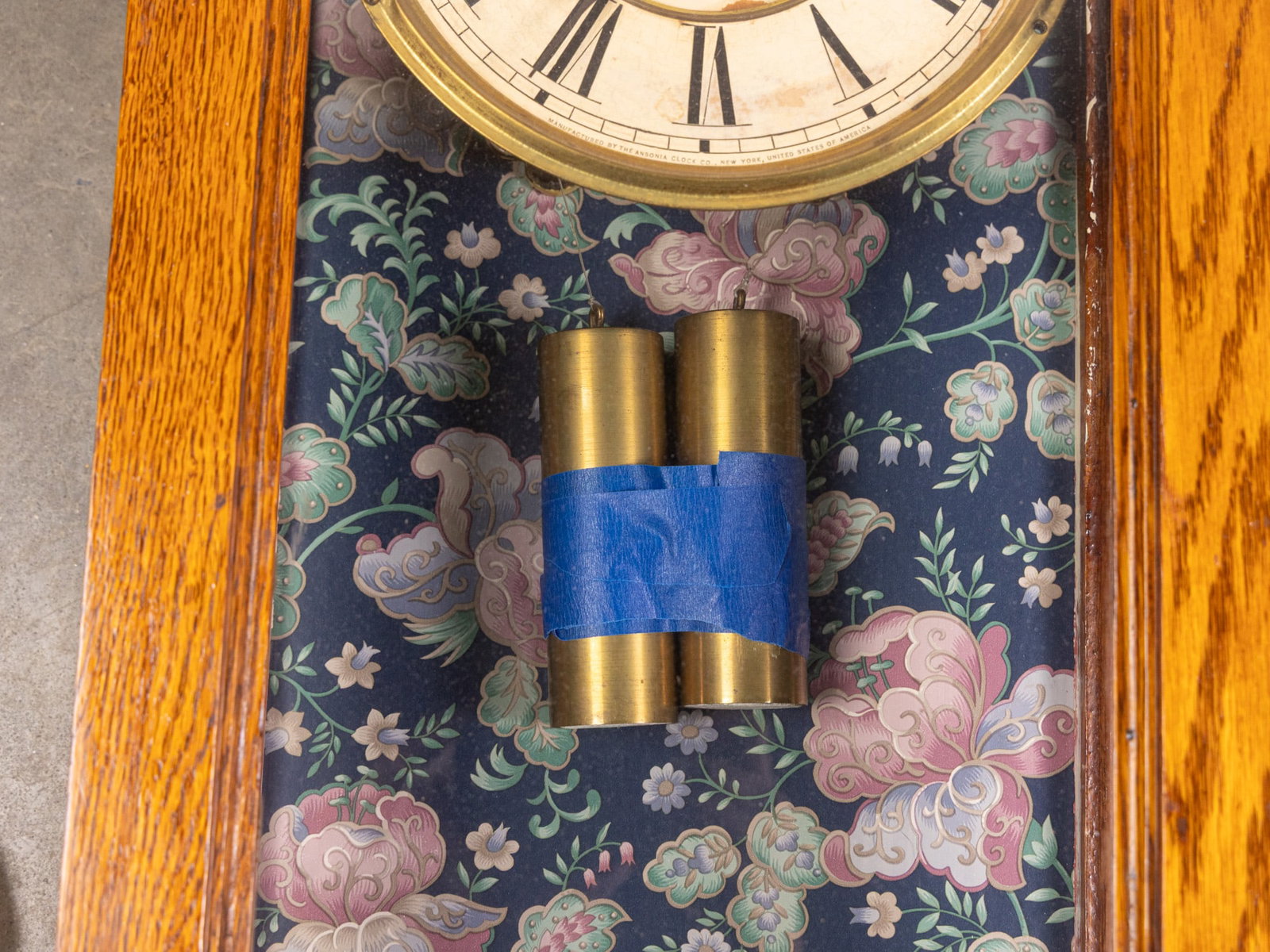 Ansonia "Capitol" Oak Wall Mounted Clock - 5