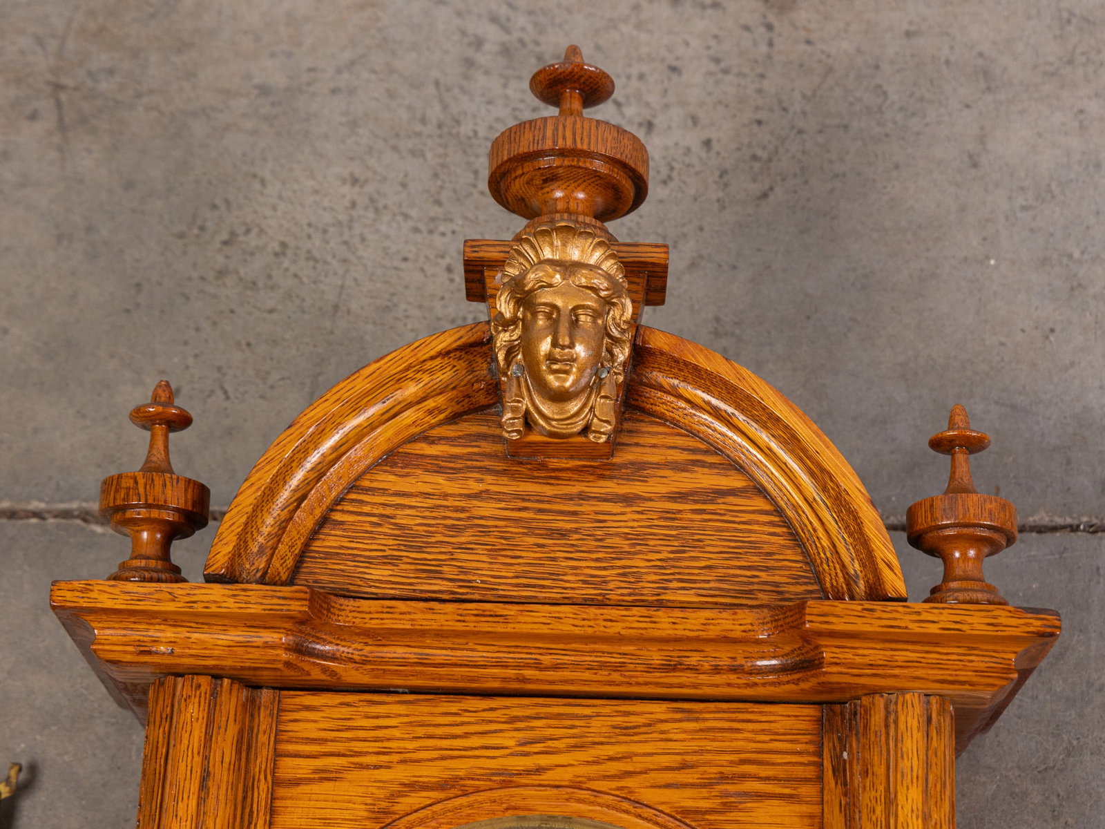 Ansonia "Capitol" Oak Wall Mounted Clock - 7