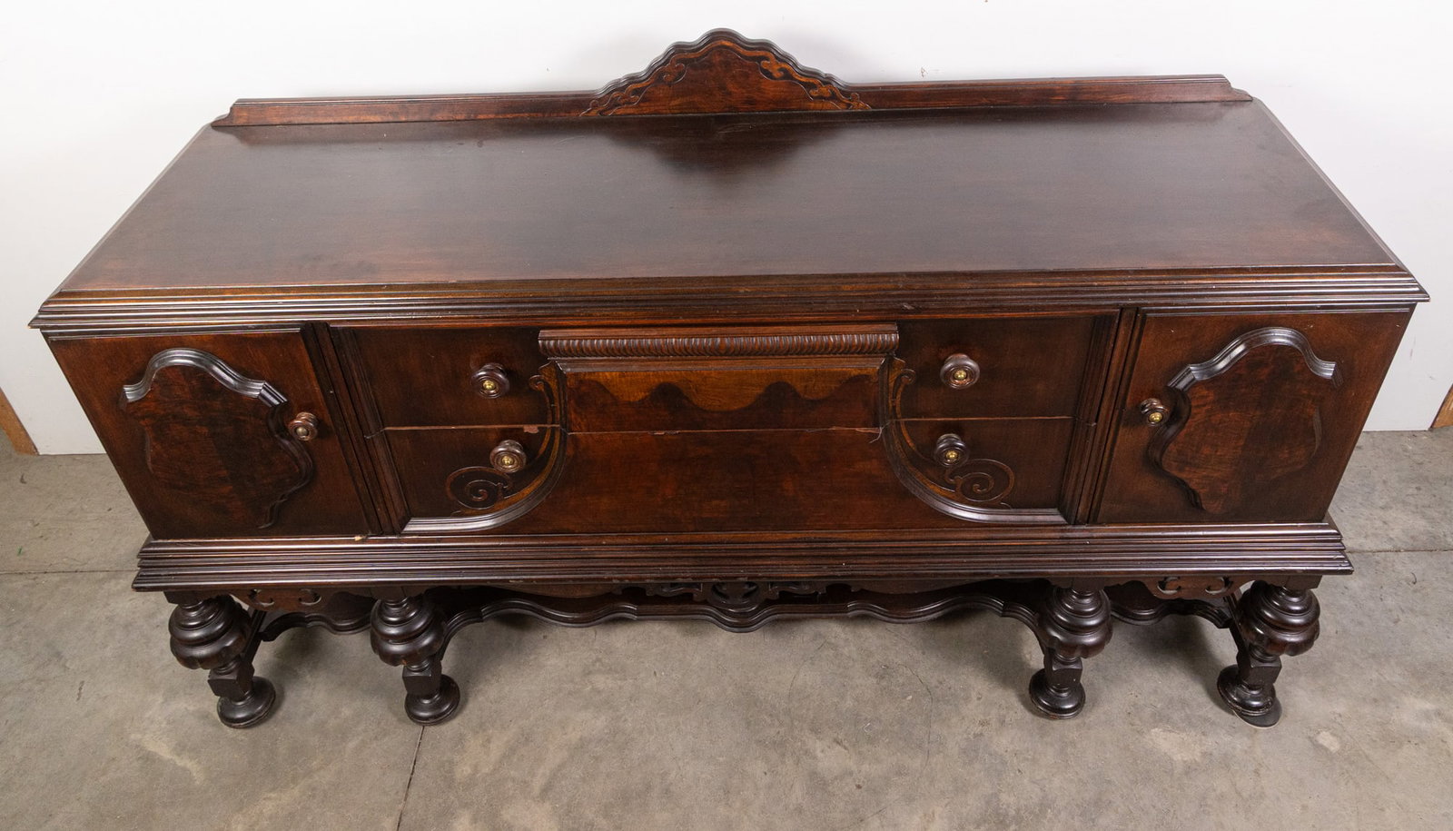 Antique Jacobean Style Victorian Buffet/Sideboard - 2