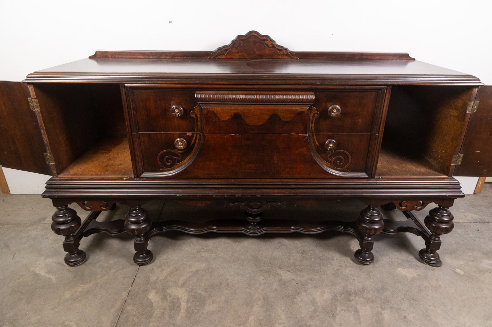 Antique Jacobean Style Victorian Buffet/Sideboard - 3