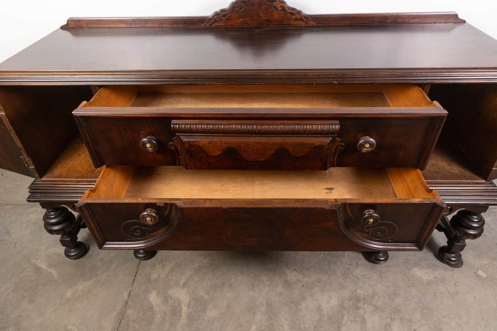 Antique Jacobean Style Victorian Buffet/Sideboard - 4