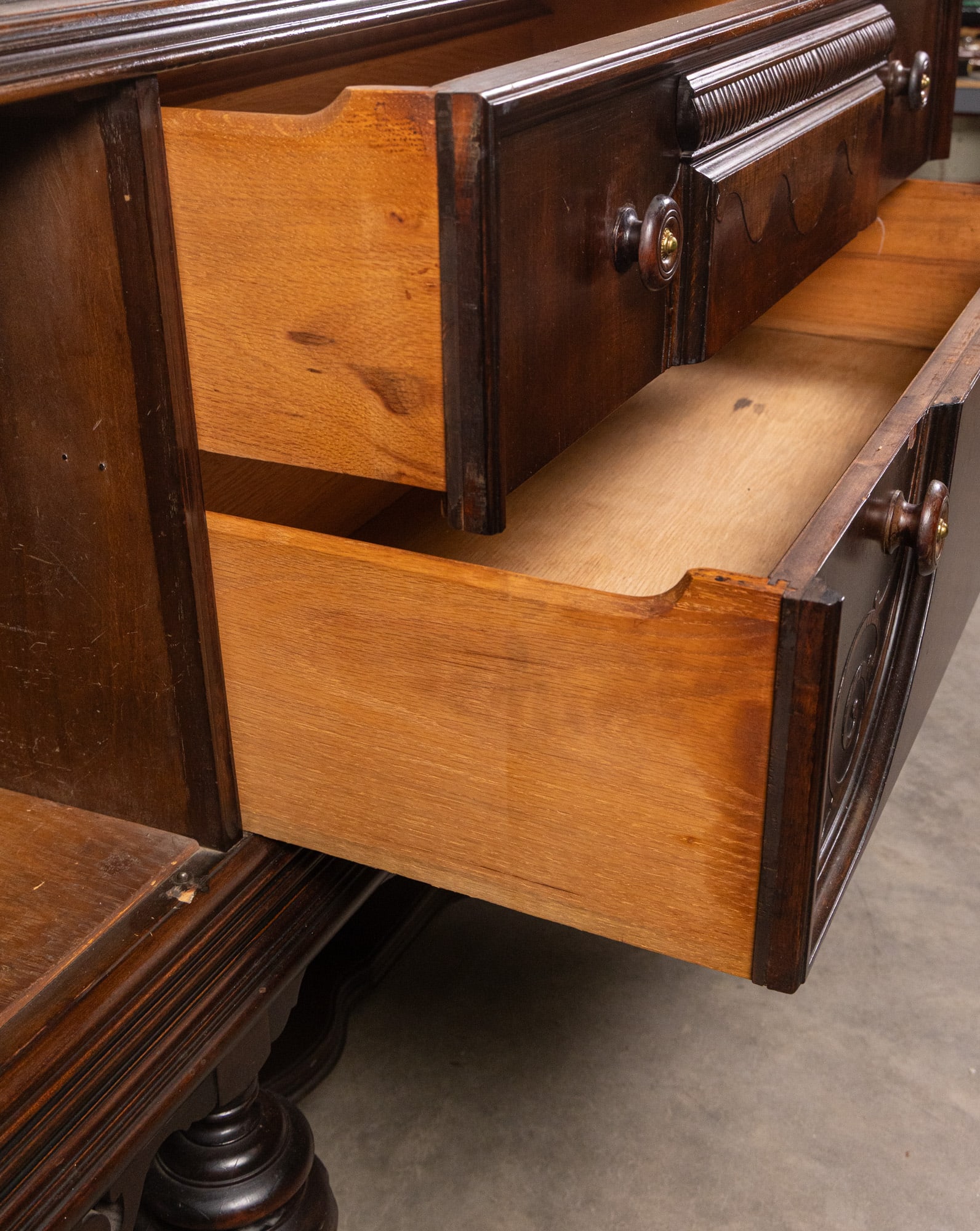 Antique Jacobean Style Victorian Buffet/Sideboard - 5