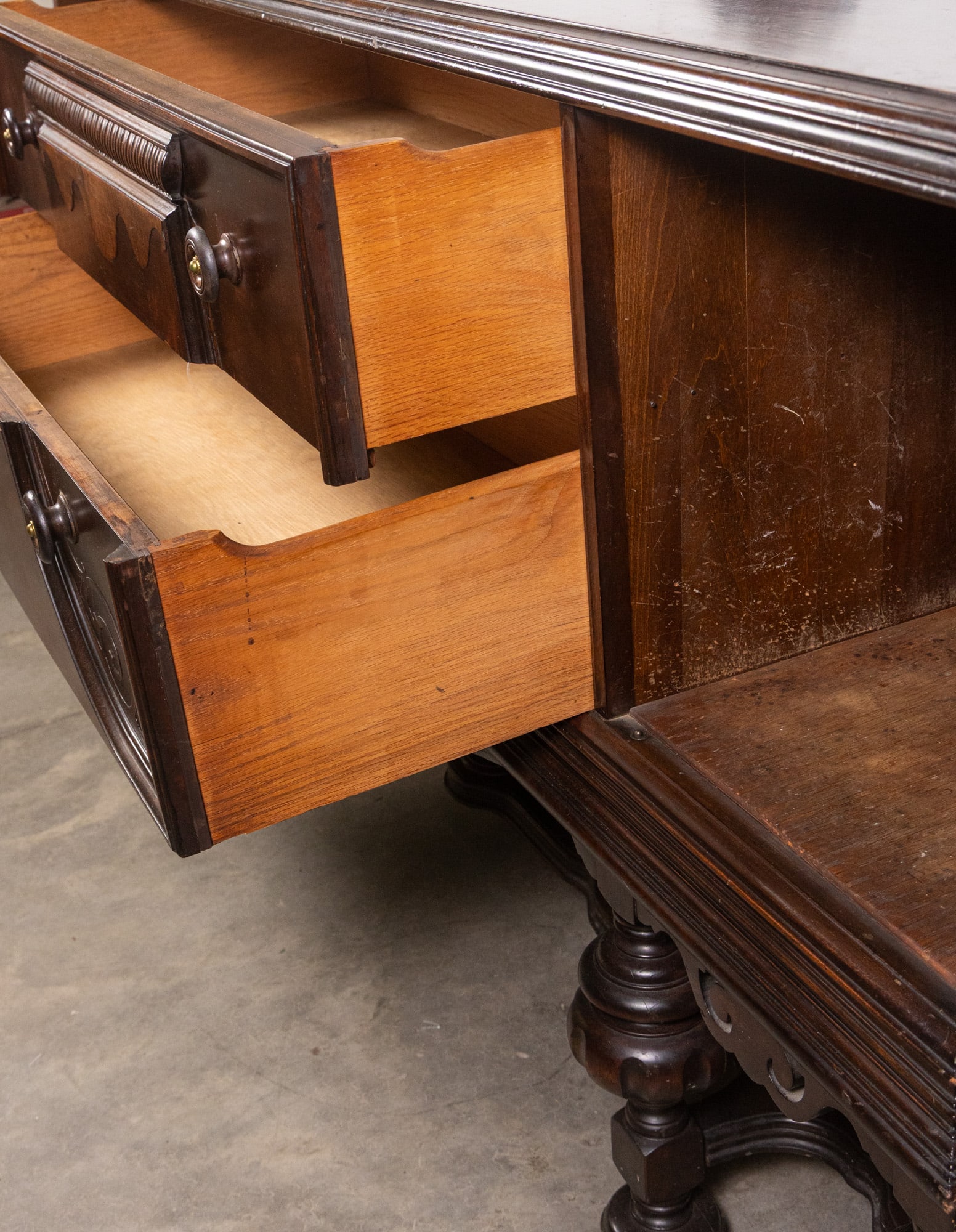 Antique Jacobean Style Victorian Buffet/Sideboard - 6
