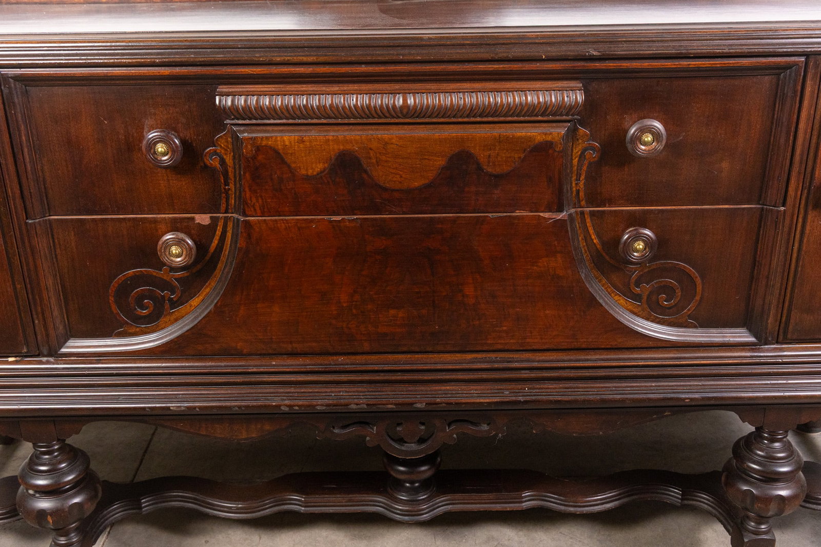 Antique Jacobean Style Victorian Buffet/Sideboard - 7