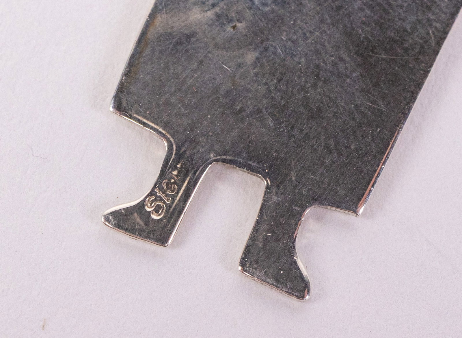 Sterling Native Navajo Petroglyph Pin Pendant & Chain - 4