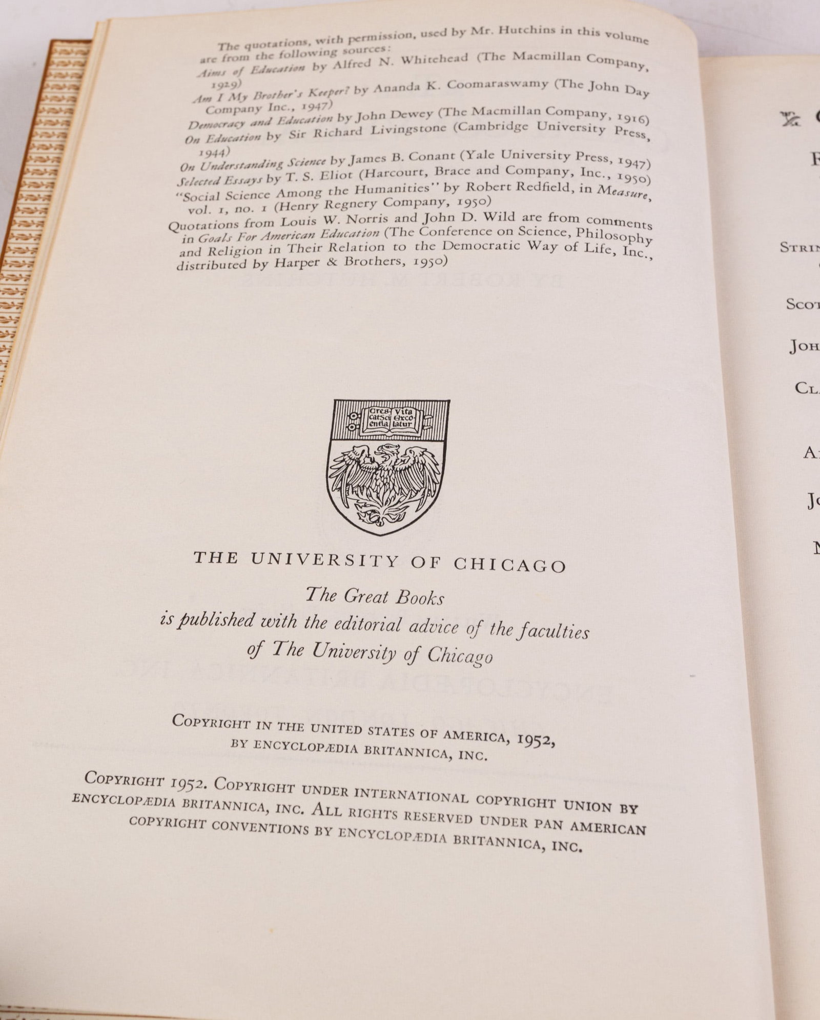 1952 Encyclopedia Britannica Great Books of the Western World, 54 Volumes - 9