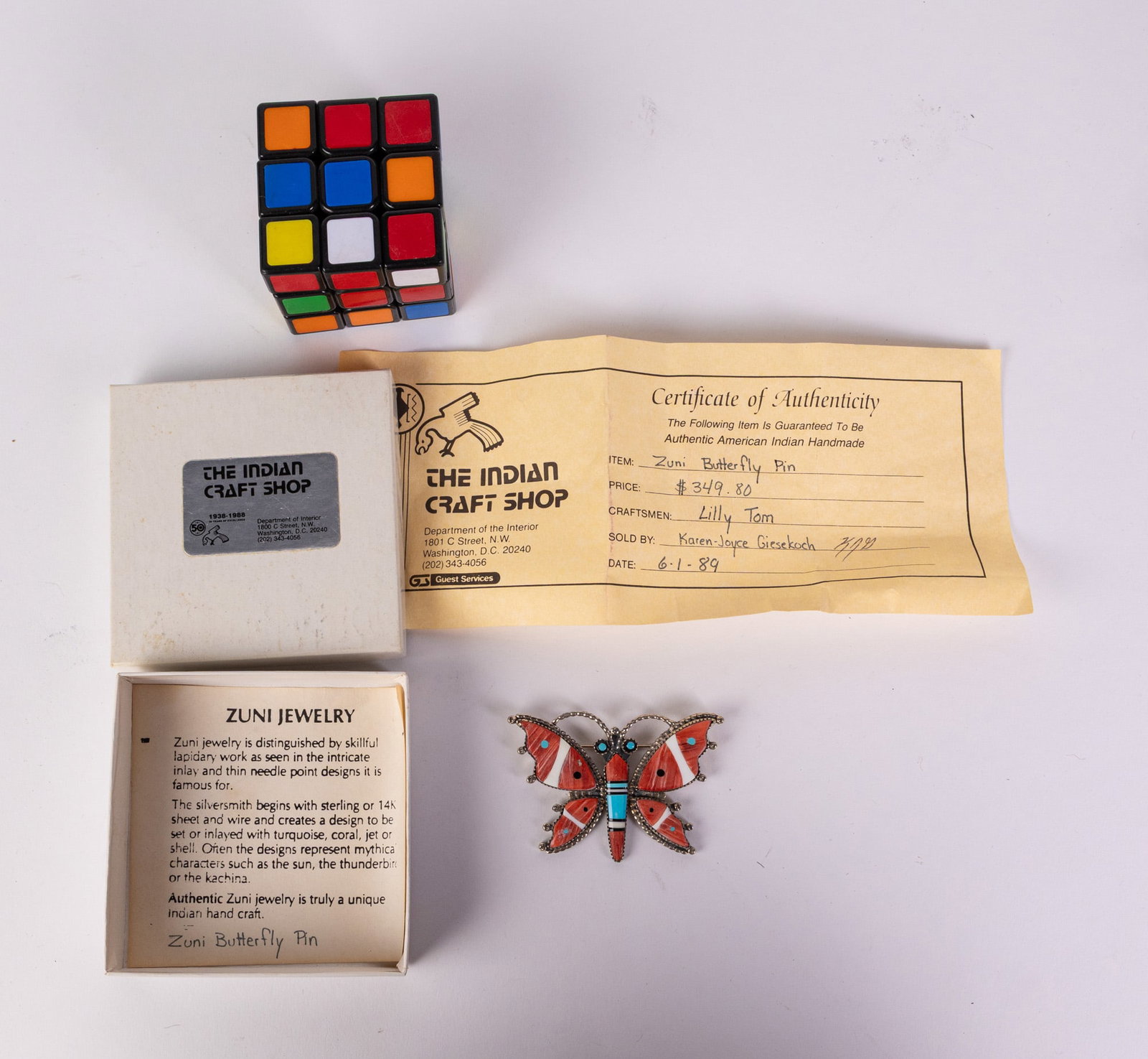 Lilly Tom | Sterling Zuni Butterfly Pin - 2