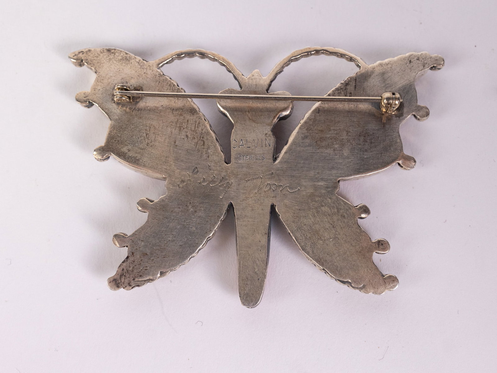 Lilly Tom | Sterling Zuni Butterfly Pin - 5