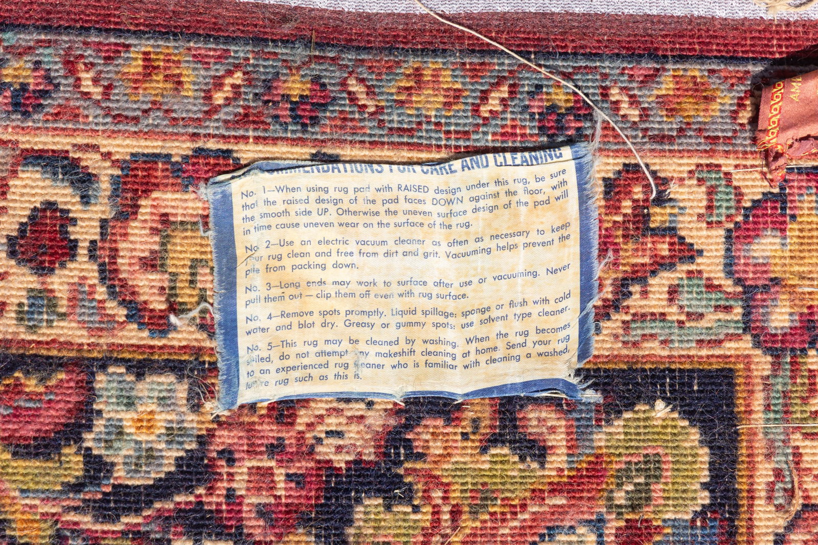 Large Karastan Red Oriental Area Rug - 6