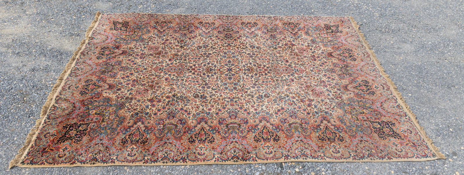 Karastan Kirman Large Multi-Colored Oriental Area Rug: Karastan Kirman Large Multi-Colored Oriental Area RugSize147" x 103"LiteratureBrooks Auction – Online Auction Terms & Conditions