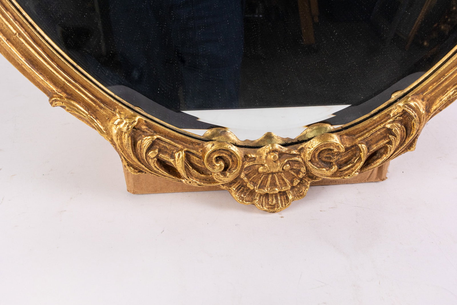 Vintage Ornate Antique Style Gold Toned Wall Mounted Mirror - 3