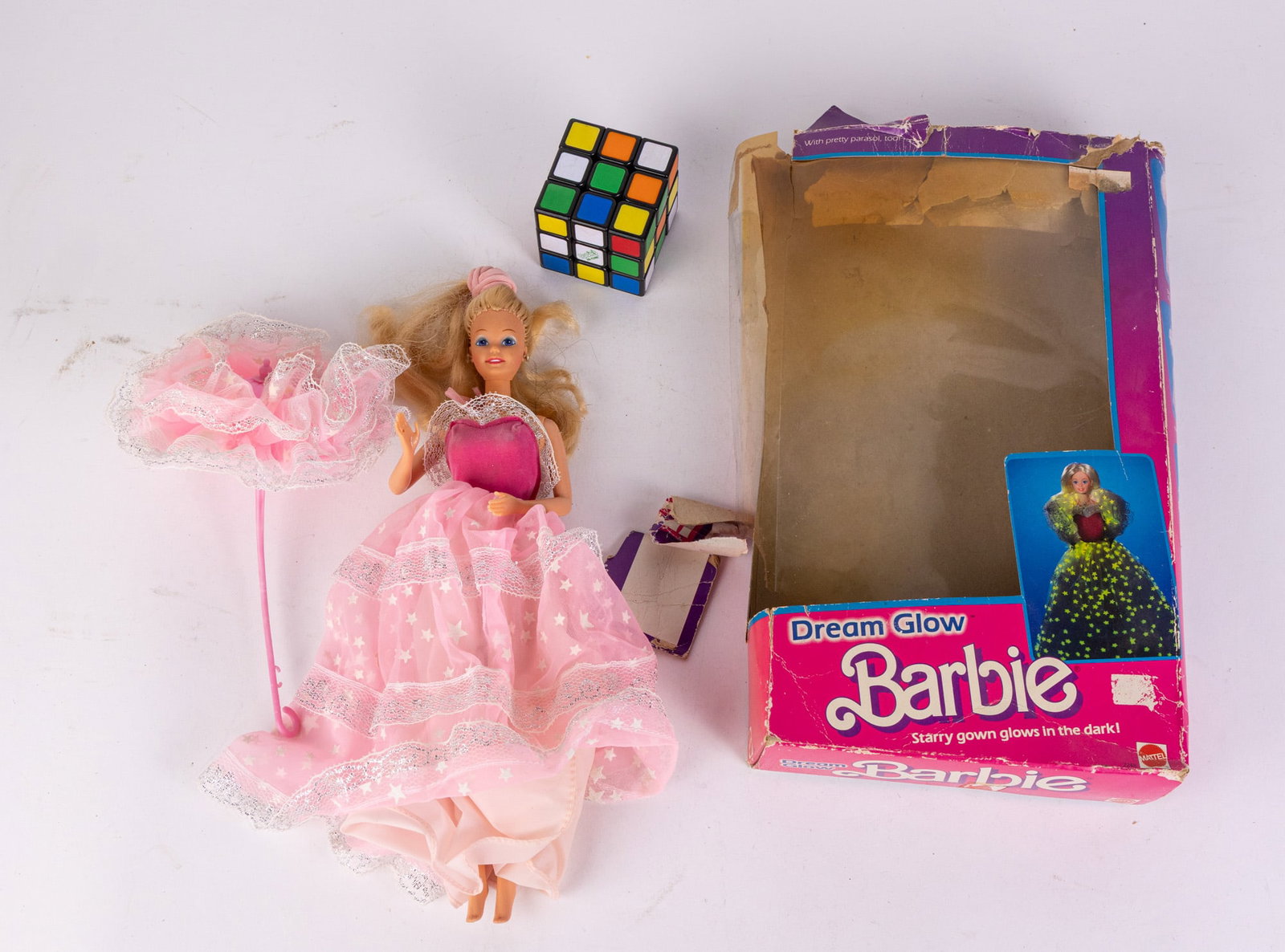 1985 Vintage Mattel Blonde Dream Glow Barbie Doll IOB - 2