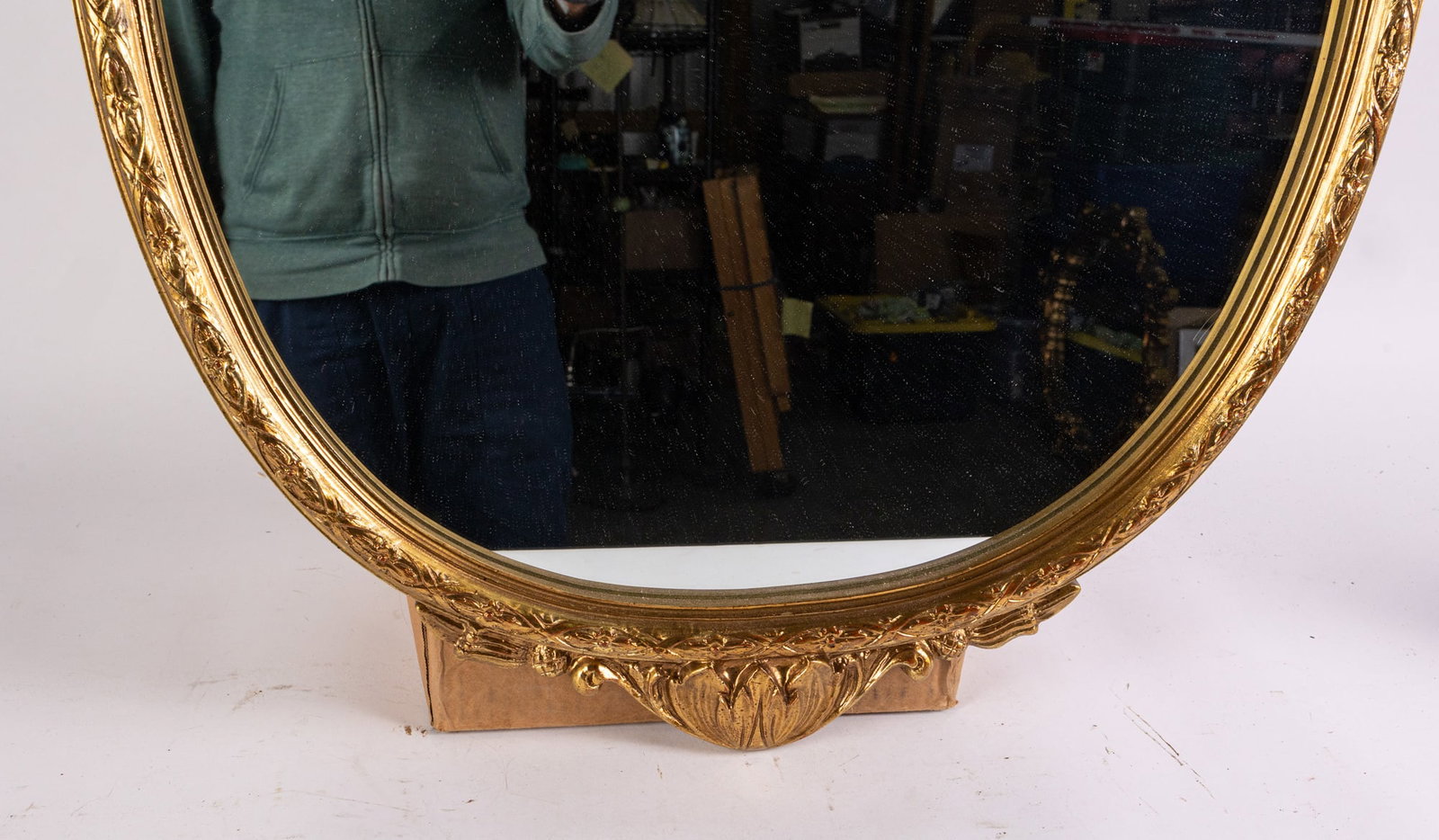 Vintage Antique Style Ornate Gold Toned Wall Mounted Mirror - 3