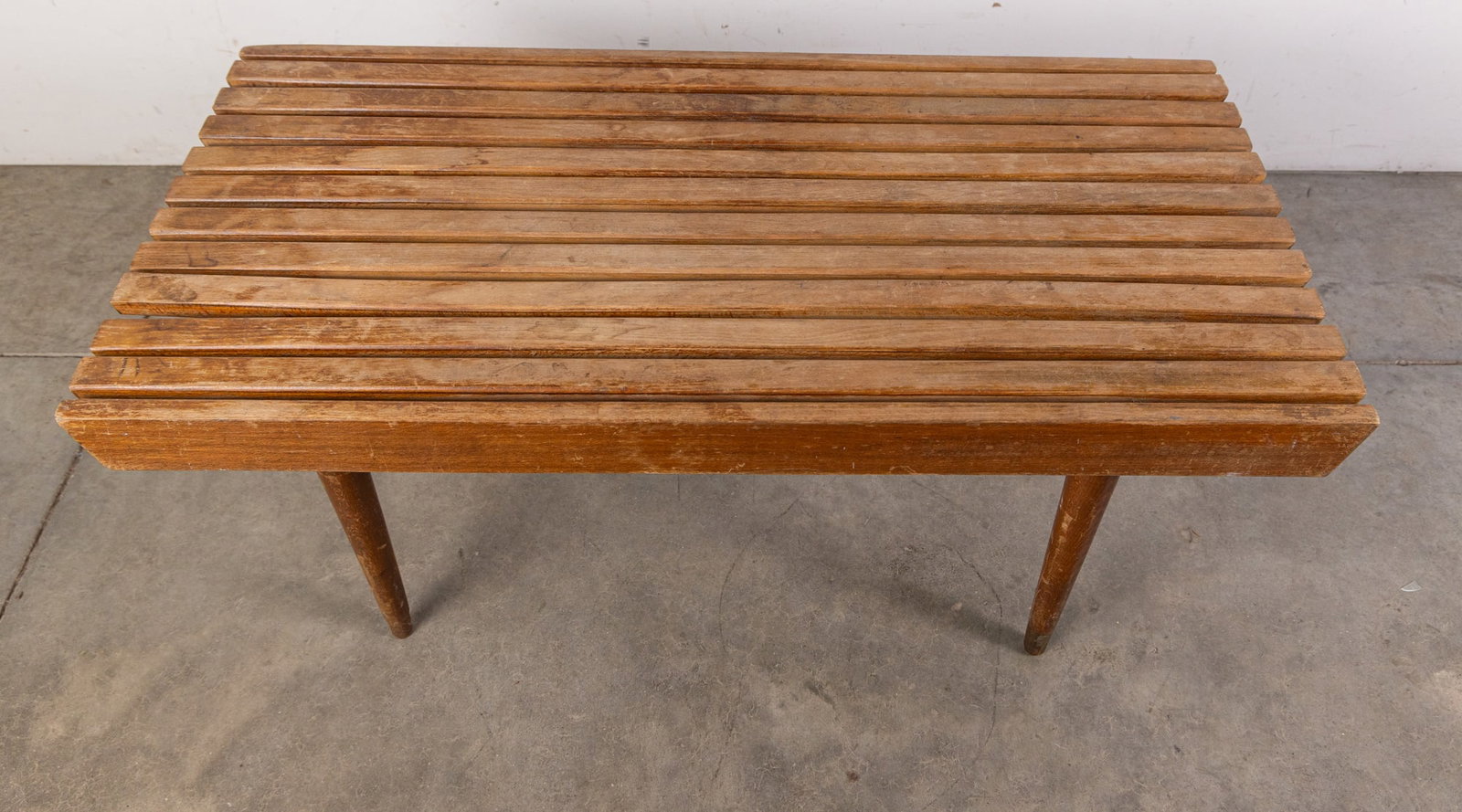 Mid Century Modern Slatted Table/Bench After George Nelson - 2
