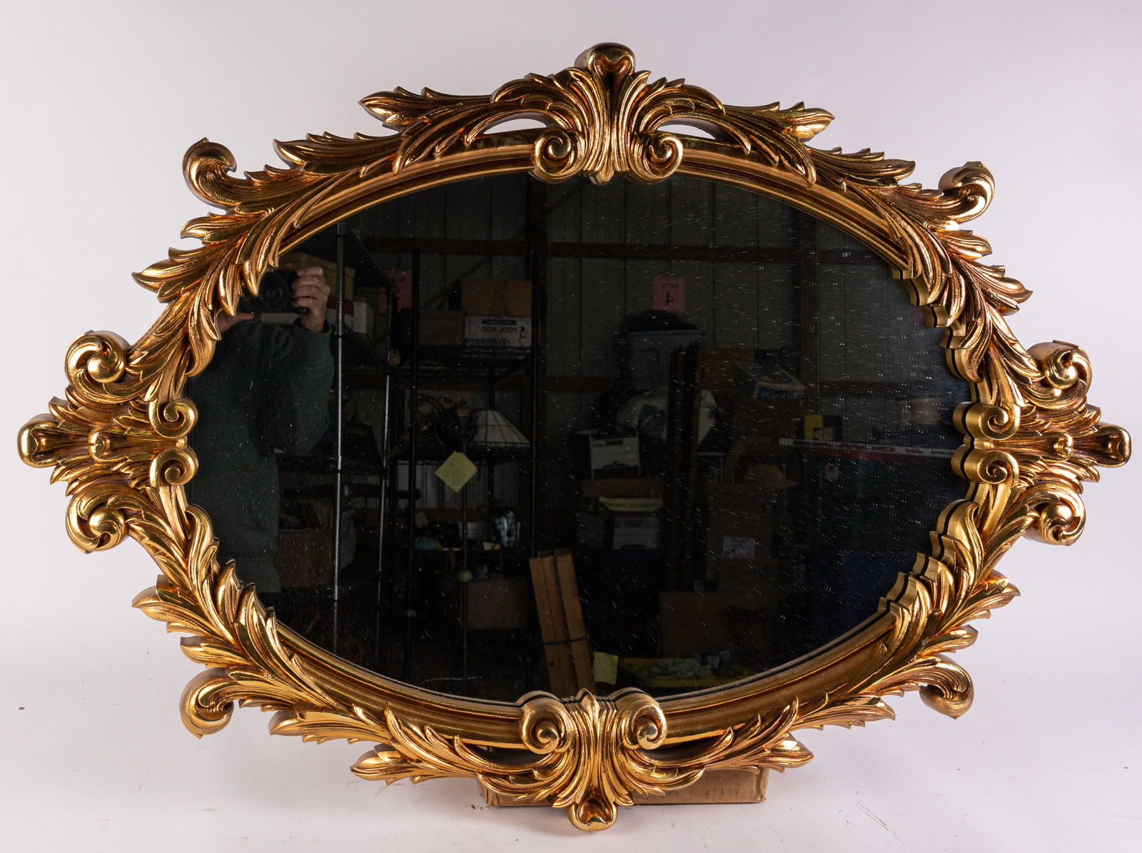 Antique Style Ornate Gold Toned Wall Mounted Mirror: Antique Style Ornate Gold Toned Wall Mounted Mirror Size 32" x 45" Literature Brooks Auction – Online Auction Terms & Conditions —————————&#