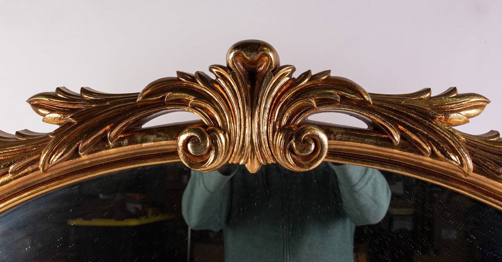 Antique Style Ornate Gold Toned Wall Mounted Mirror - 4