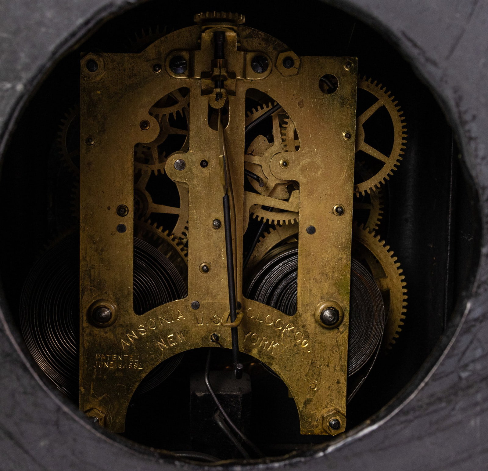 Antique Ansonia Cast Iron Mantel Clock - 5