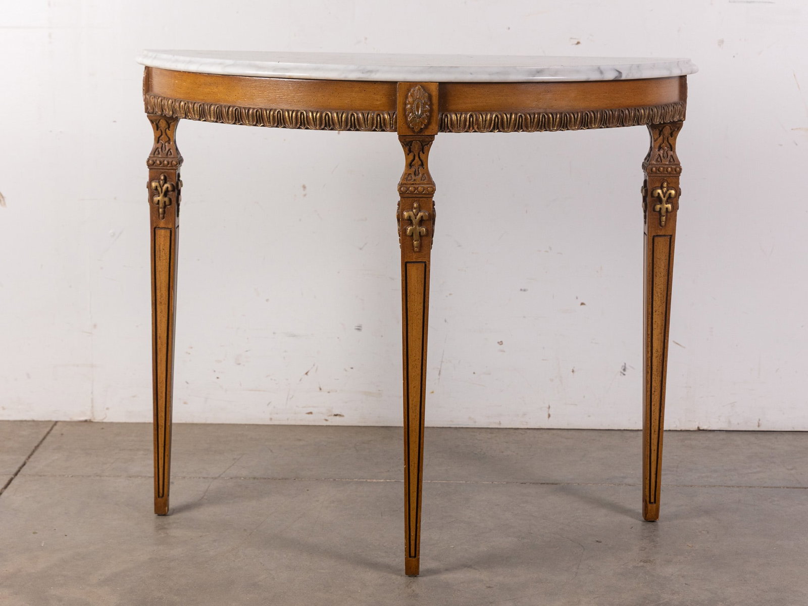 Antique French Style Marble Top Hallway Table: Antique French Style Marble Top Hallway TableLiteratureBrooks Auction – Online Auction Terms & Conditions
