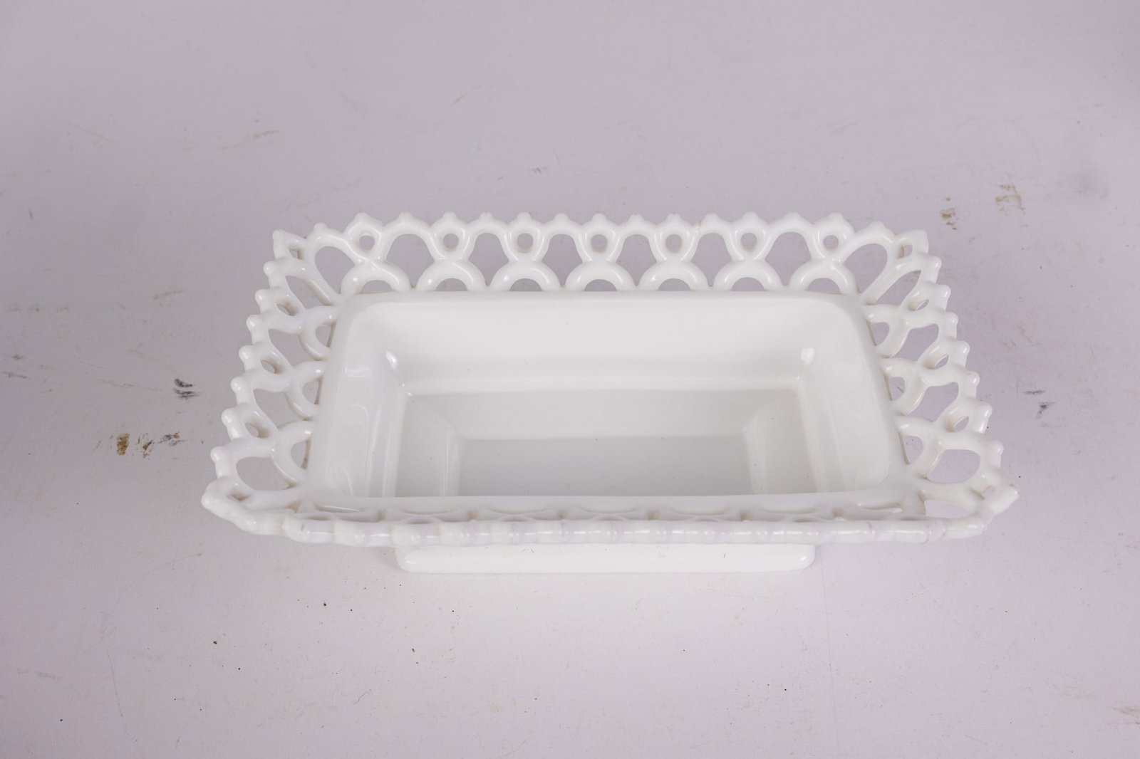 Vintage Milk Glass Cat Form Covered Dish - 4