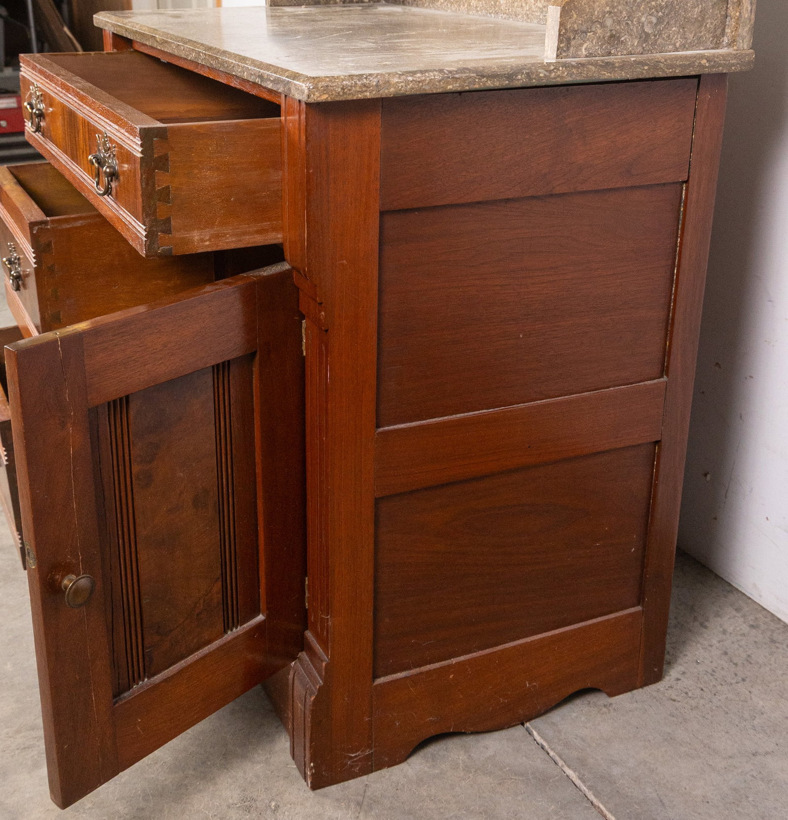 Antique Style Marble Top Wash Stand - 4