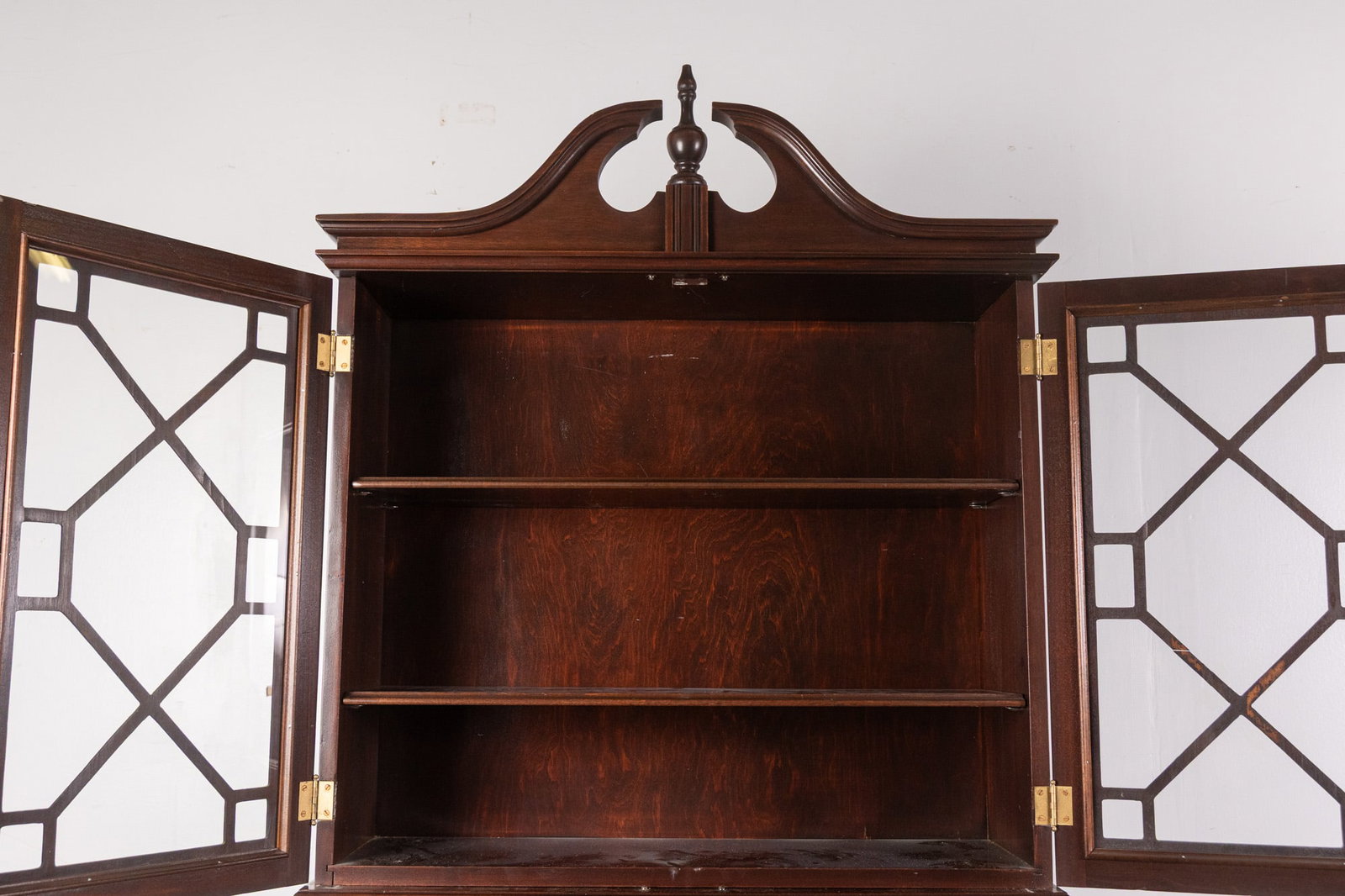 Antique Serpentine Secretary Desk - 3