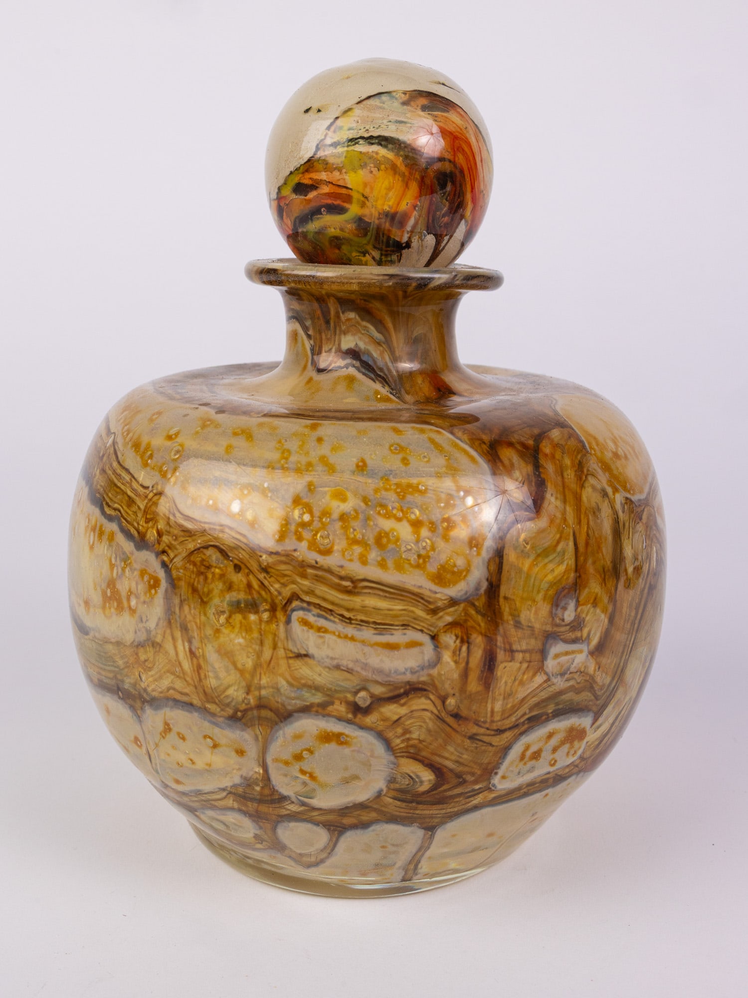 Mdina Style Glass Decanter: Mdina Style Glass Decanter, top for decanter is not removableSize8" HLiteratureBrooks Auction – Online Auction Terms & Conditions