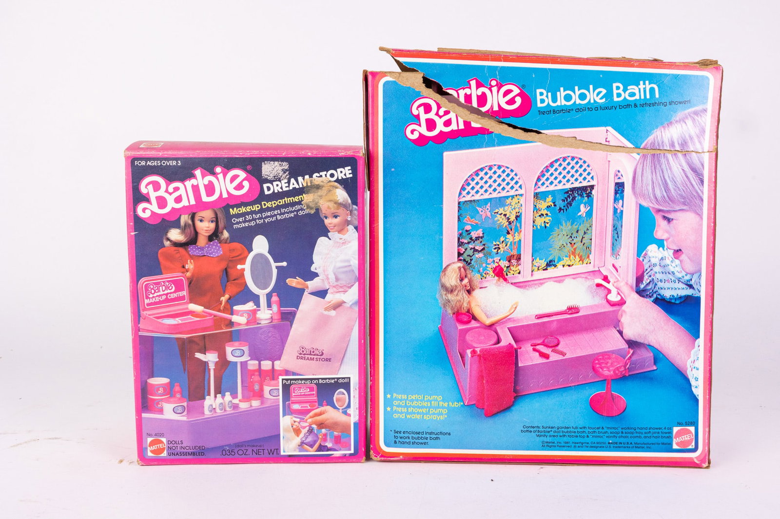 Vintage Barbie Bubble Bath & Dream Store Makeup Department IOB (1 of 10)