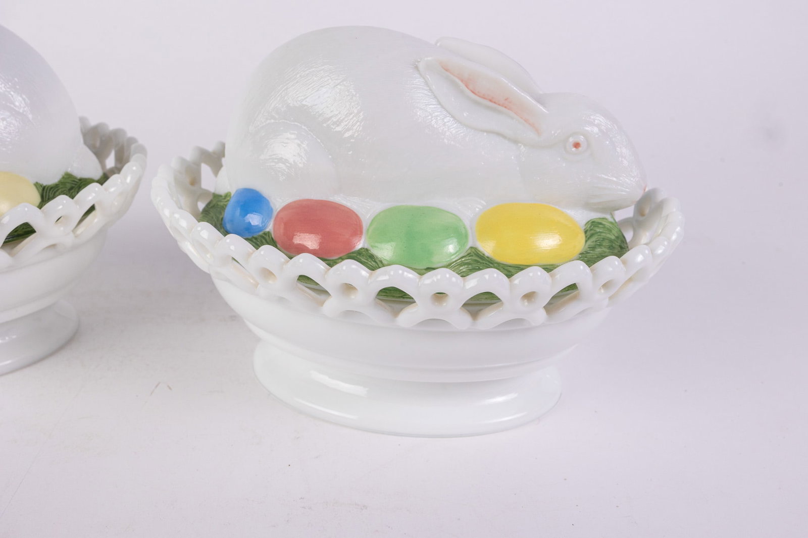 Vintage Milk Glass Rabbit Form Containers - 5