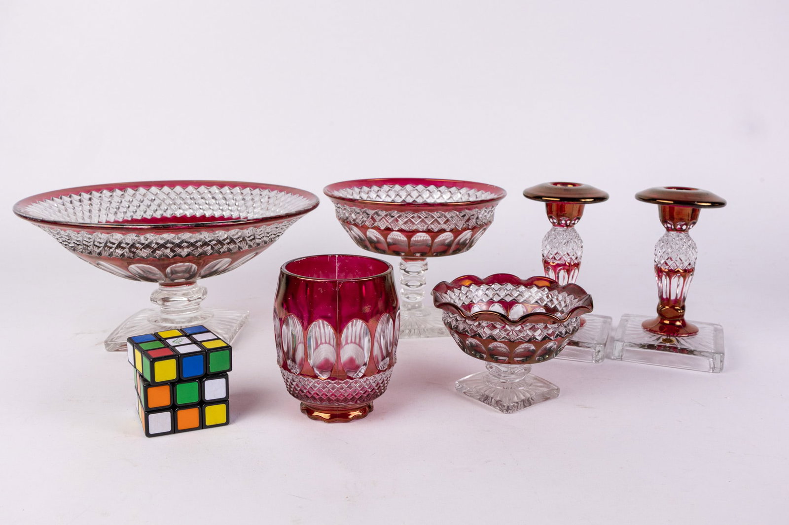 Lot of Vintage Westmoreland Style Glass Decor - 2