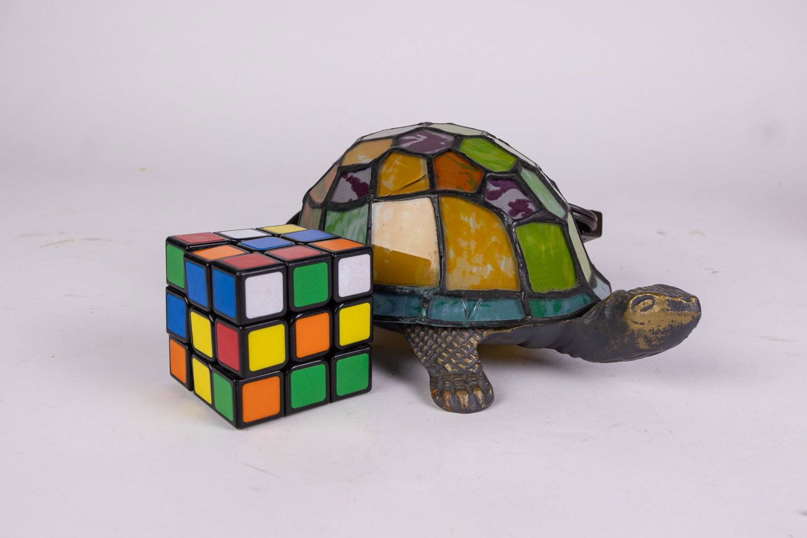 Leaded Glass Turtle Lamp - 2