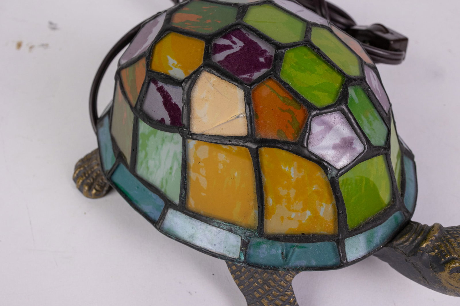 Leaded Glass Turtle Lamp - 3
