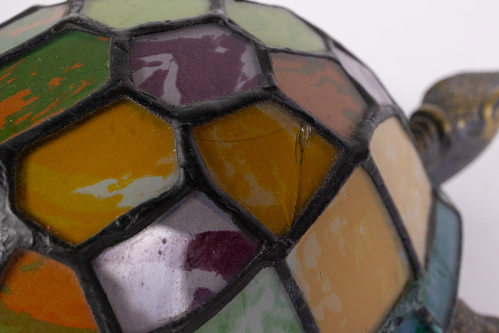 Leaded Glass Turtle Lamp - 6