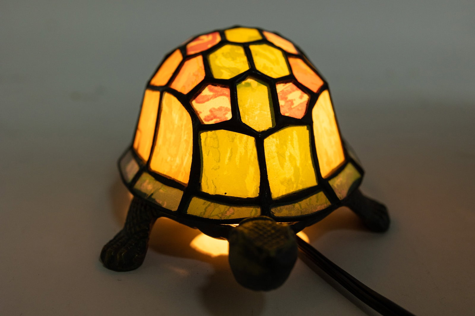 Leaded Glass Turtle Lamp - 8