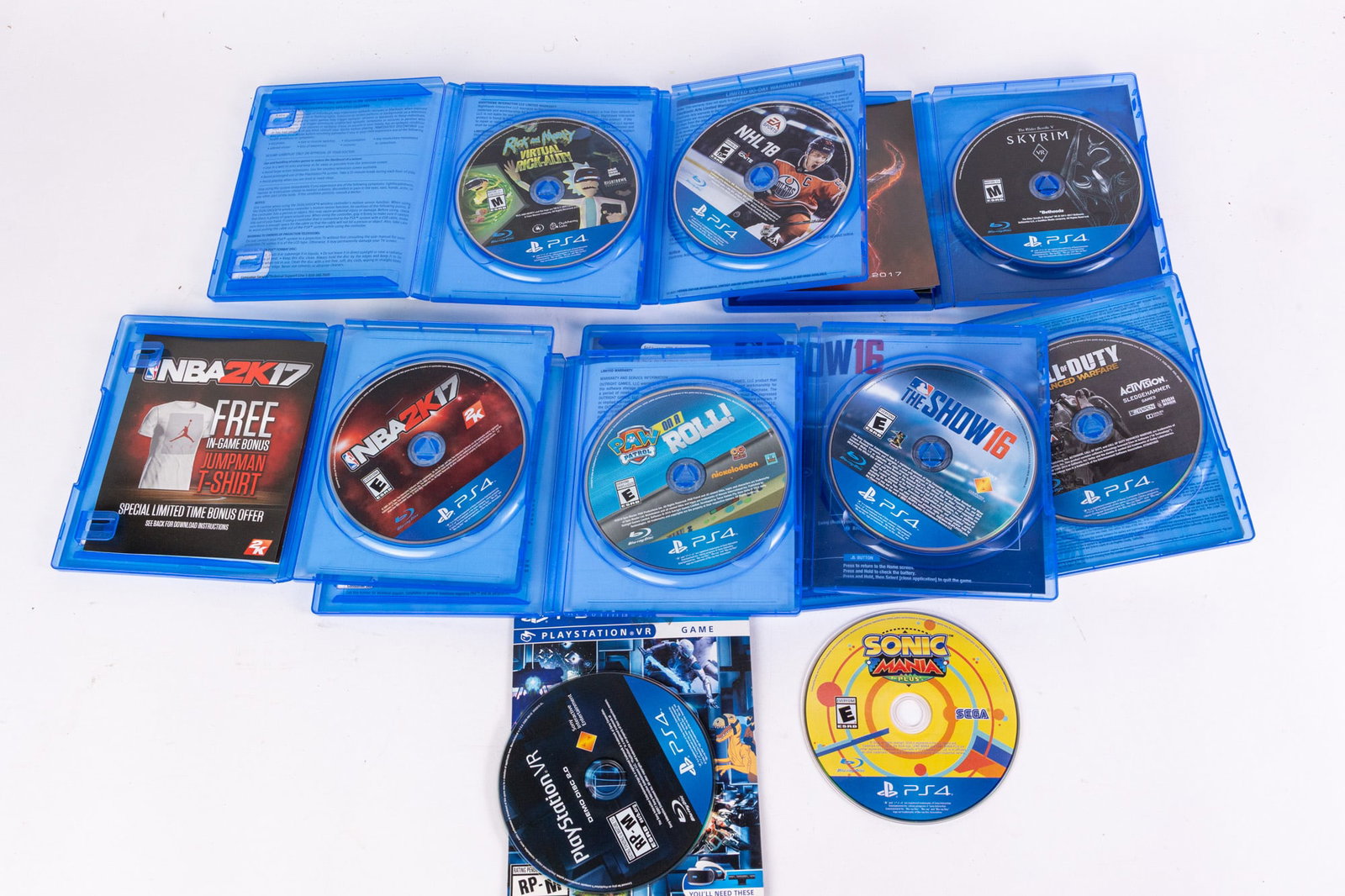 Playstation 4 Game Assortment ft. Sonic Mania, Skyrim VR & VR Rick and Morty - 3