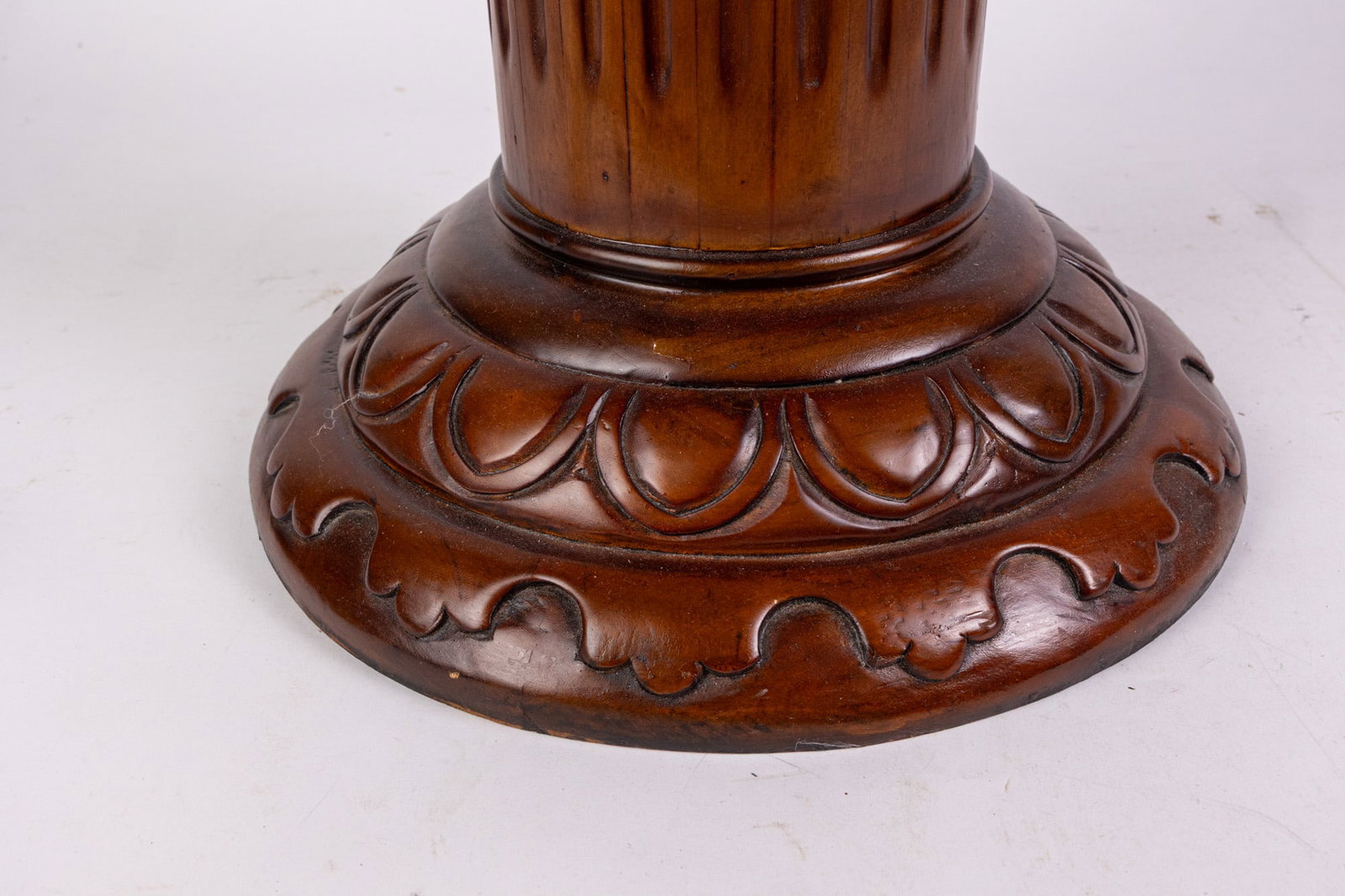 Antique Style Marble Top Plant Stand - 3