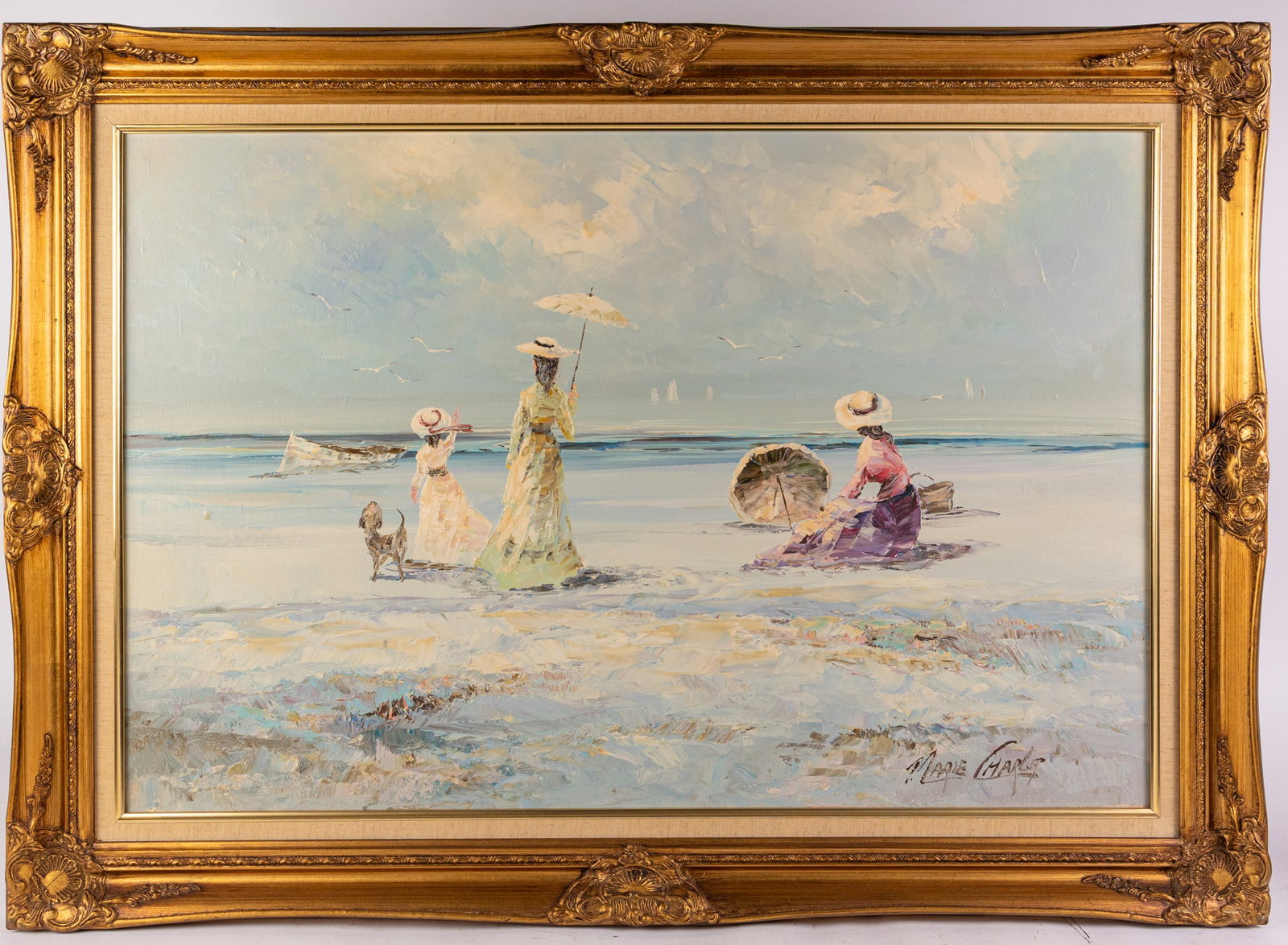 Original Oil on Canvas Signed Marie Charles: Original Oil on Canvas Signed Marie Charles Size 31" x 43" Literature Brooks Auction – Online Auction Terms & Conditions ——————————
