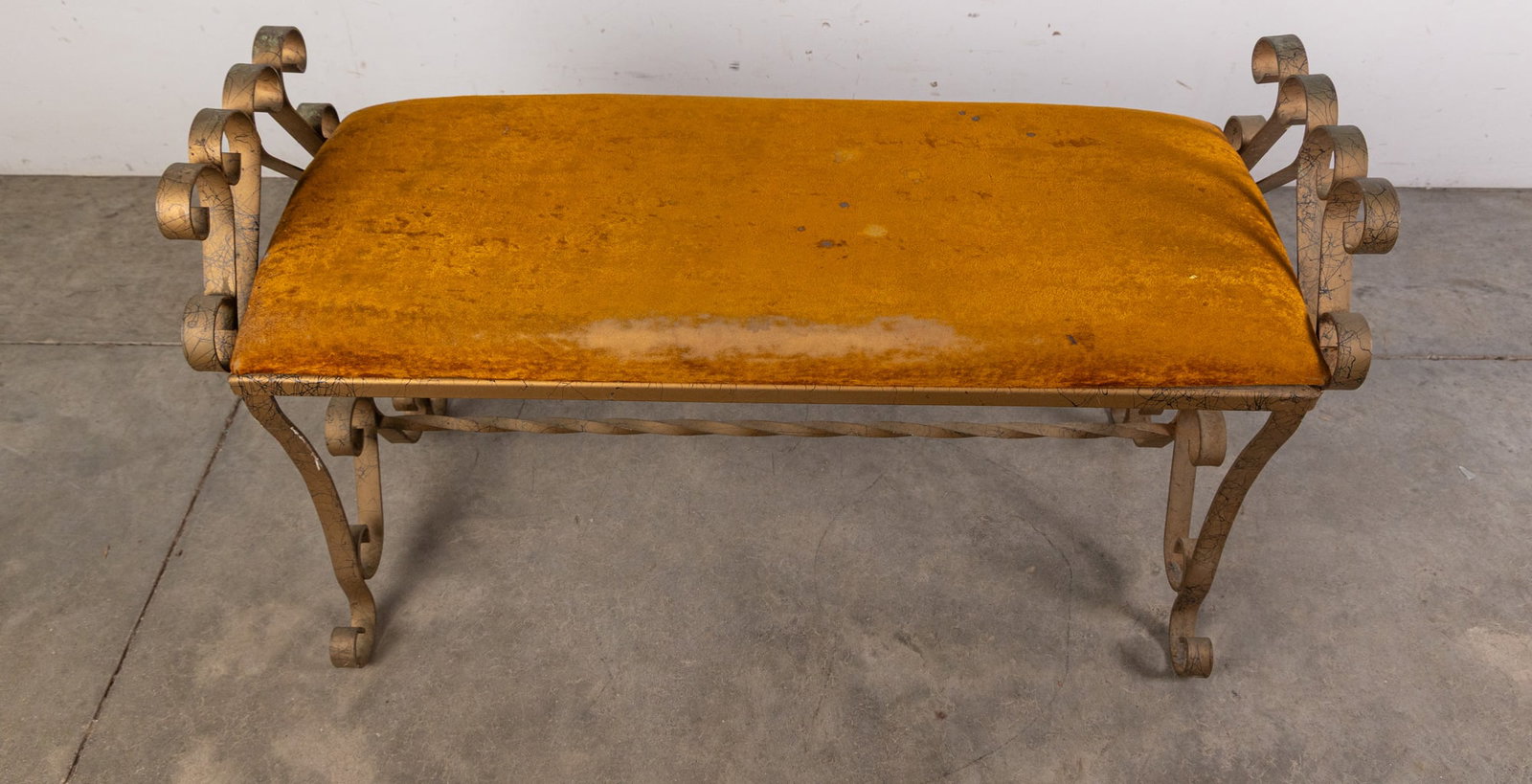 1960's Renaissance Revival Upholstered Bench - 2