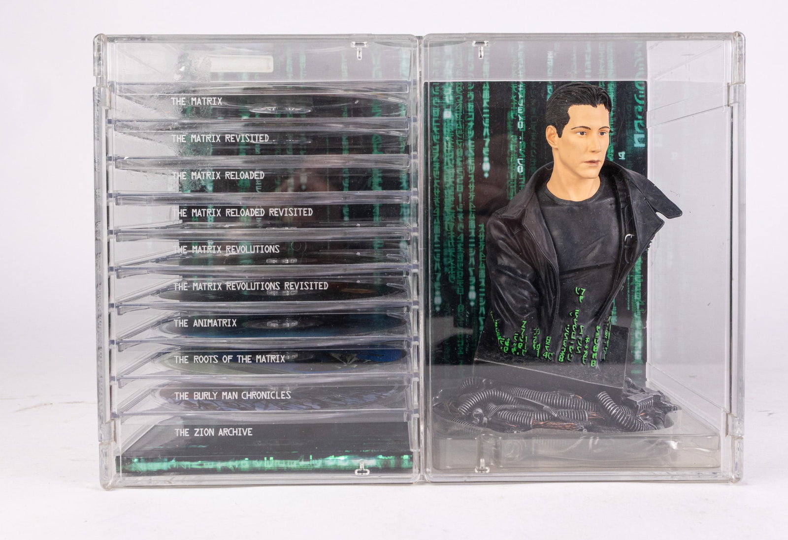 2004 The Ultimate Matrix Collection Ltd Ed 10-Disc DVD w/ Neo Bust: 2004 The Ultimate Matrix Collection Ltd Ed 10-Disc DVD w/ Neo Bust Size 7" x 12" x 12" Literature Brooks Auction – Online Auction Terms & Conditions ——————