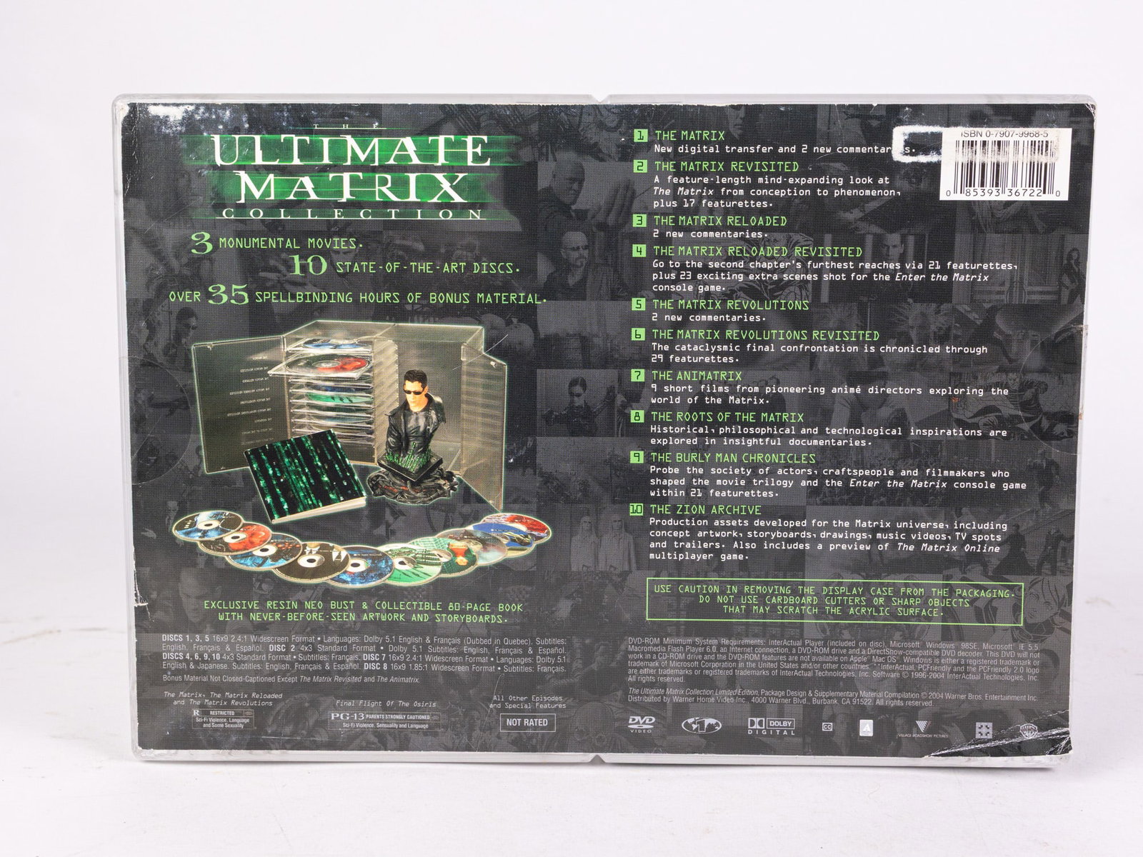 2004 The Ultimate Matrix Collection Ltd Ed 10-Disc DVD w/ Neo Bust - 8
