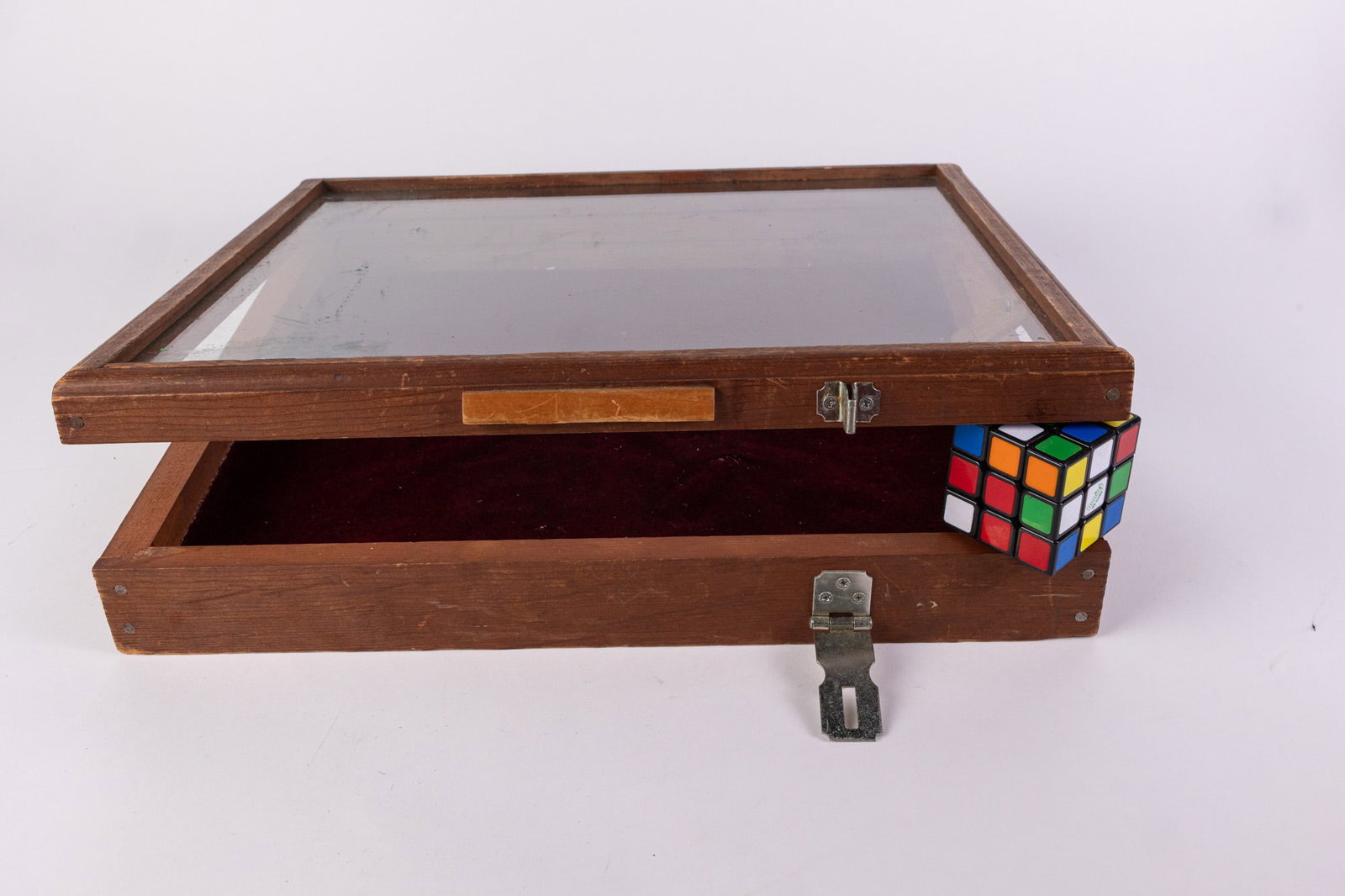 Vintage Tabletop Wood Showcase - 2