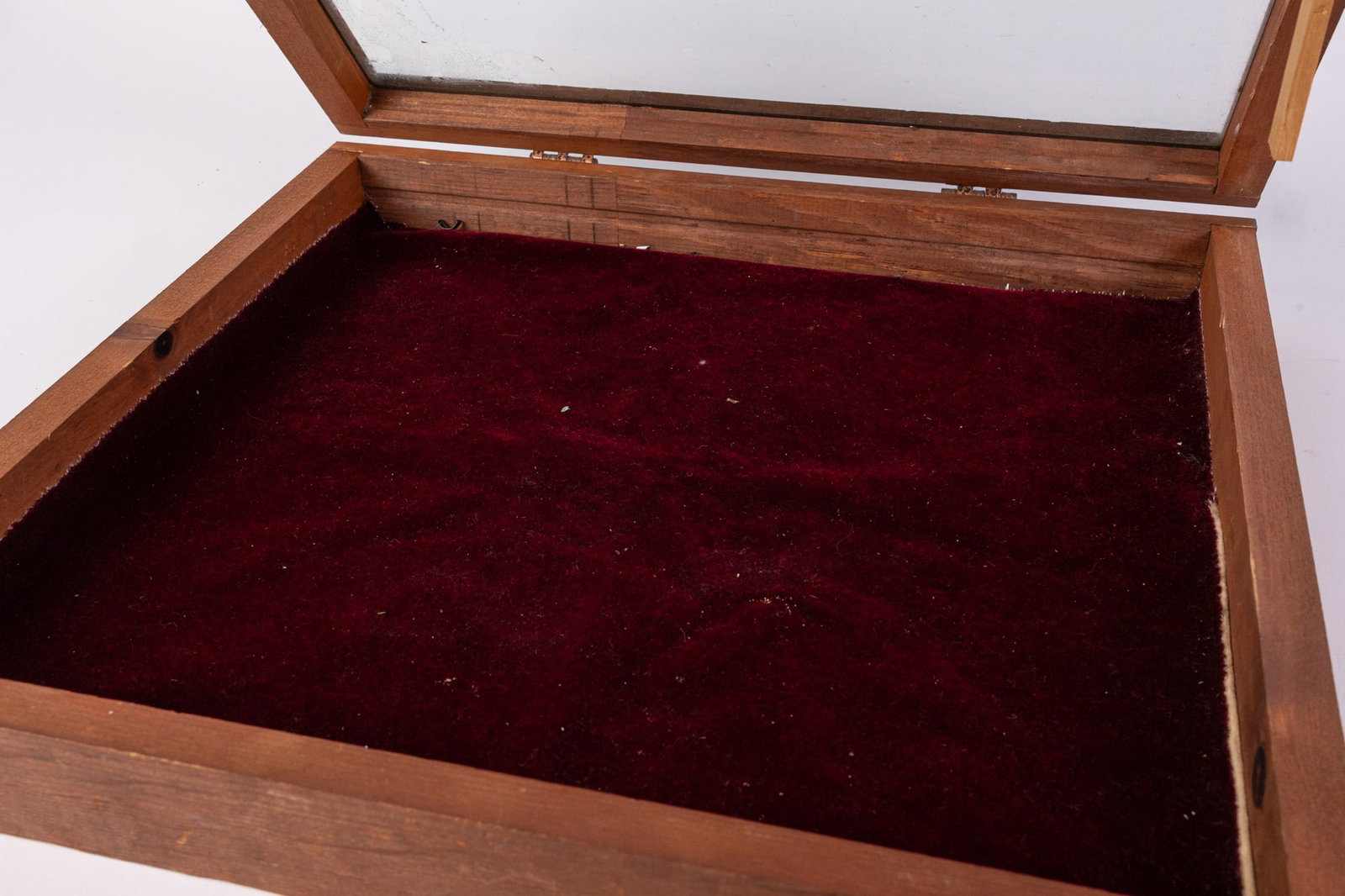 Vintage Tabletop Wood Showcase - 3