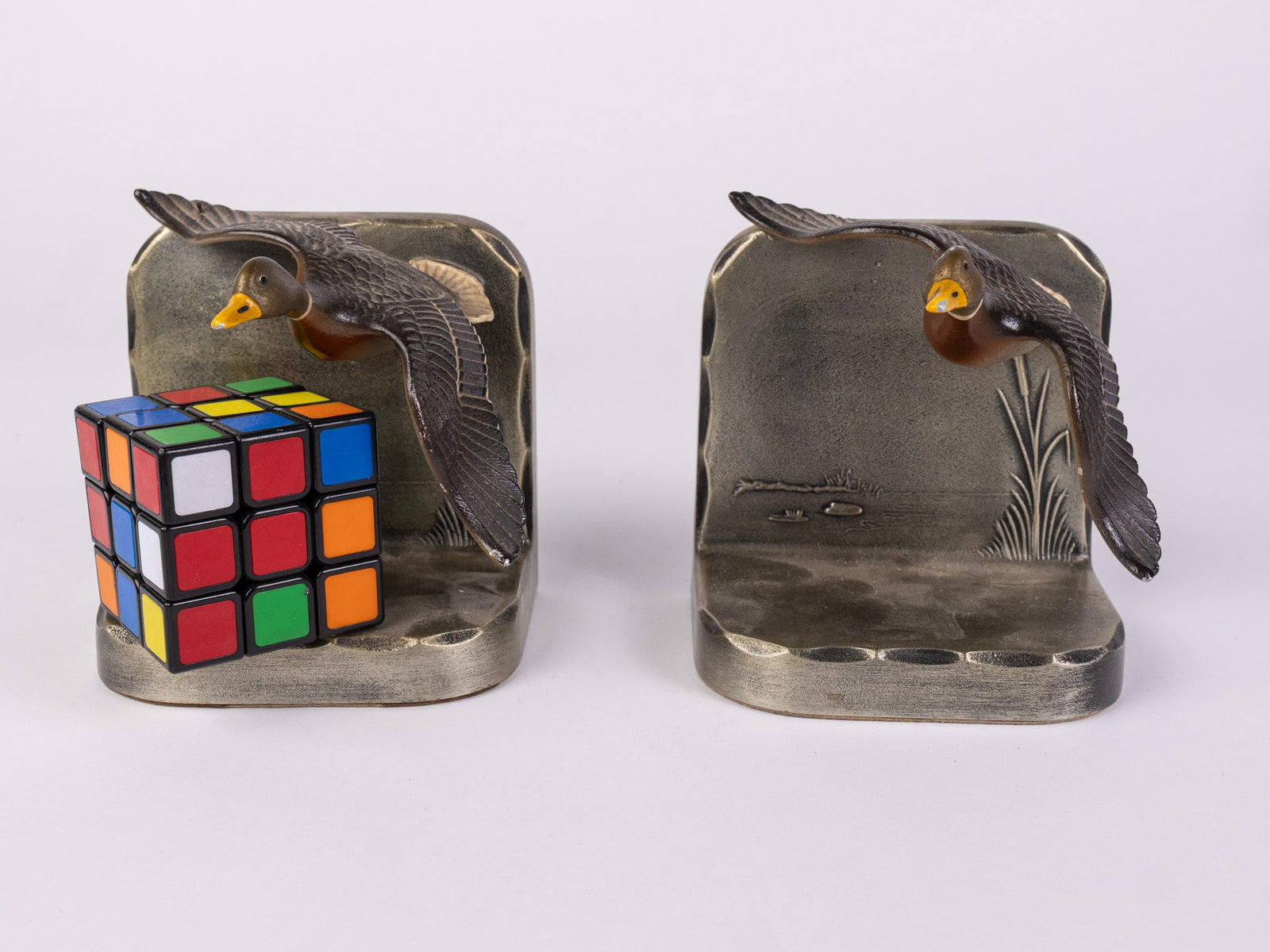 Pair of Vintage Mallard Bookends - 2