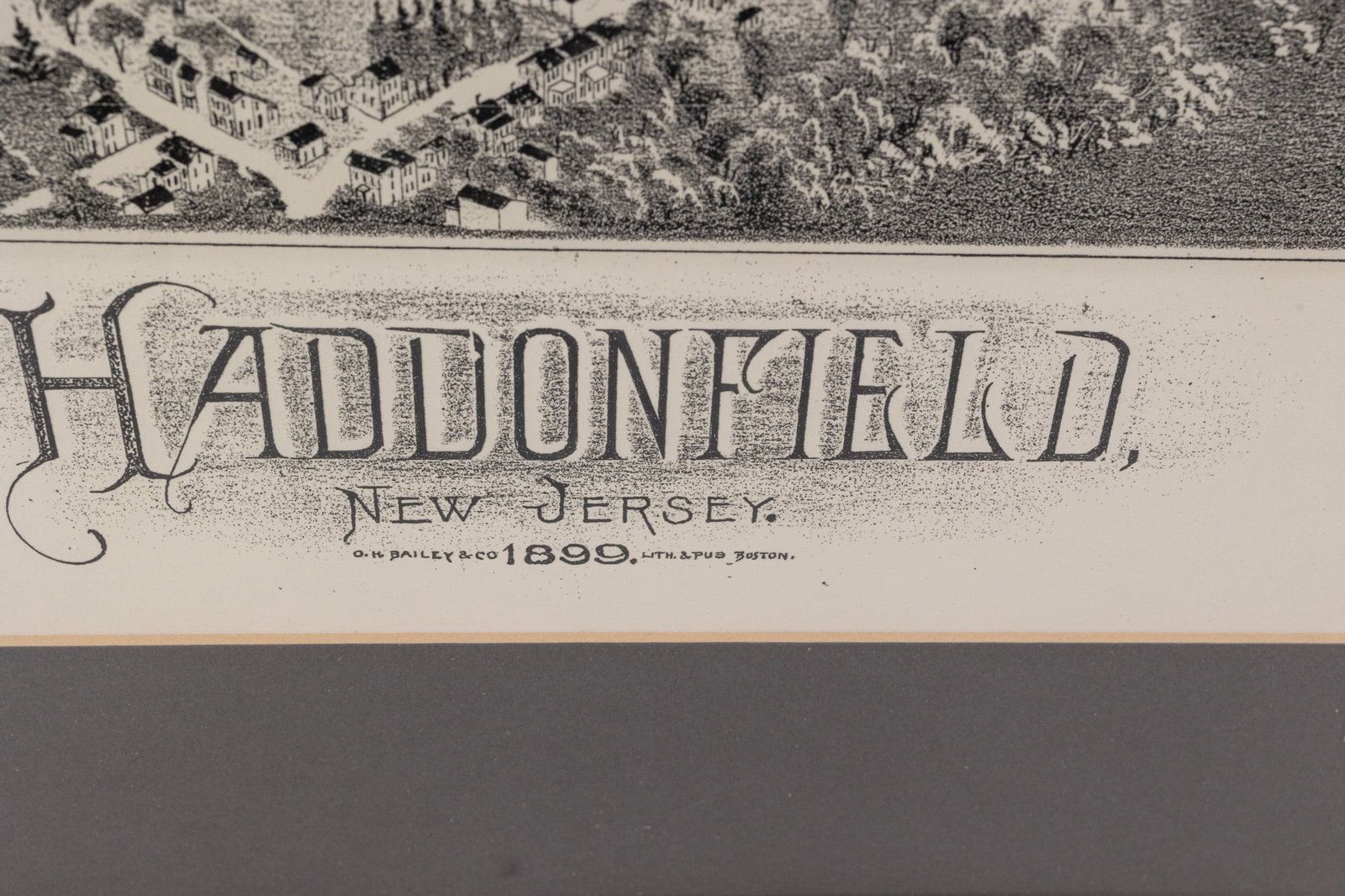 Reproduction 19th Century Map of Haddonfield, New Jersey - 2