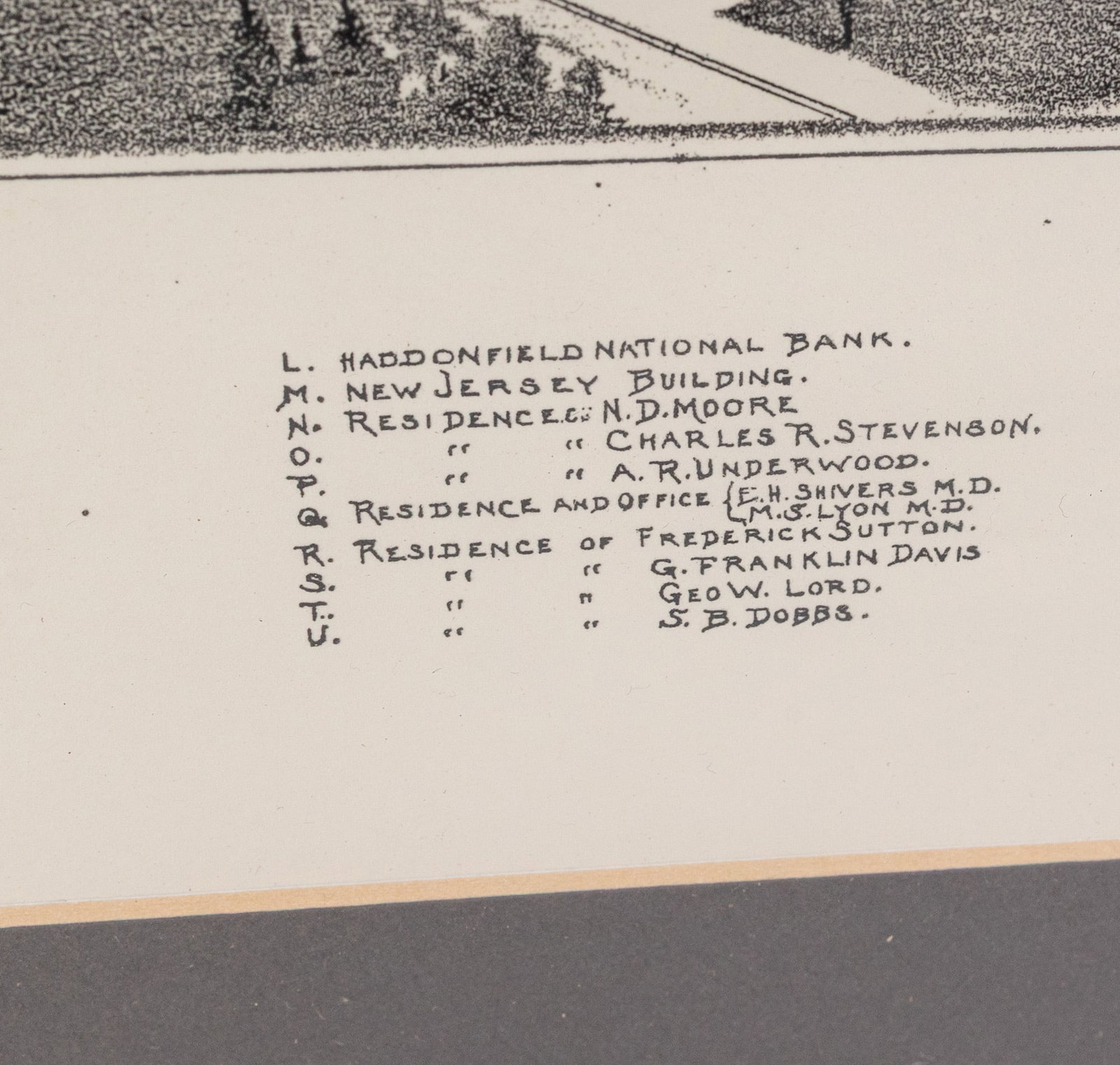 Reproduction 19th Century Map of Haddonfield, New Jersey - 3
