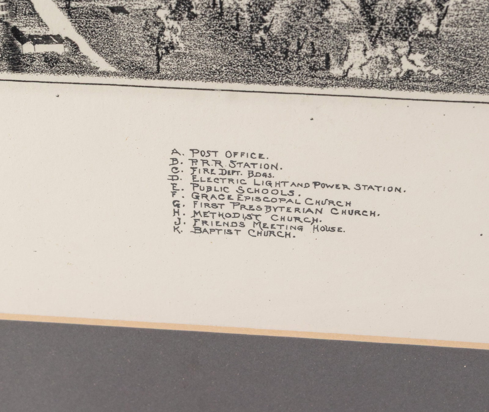 Reproduction 19th Century Map of Haddonfield, New Jersey - 4