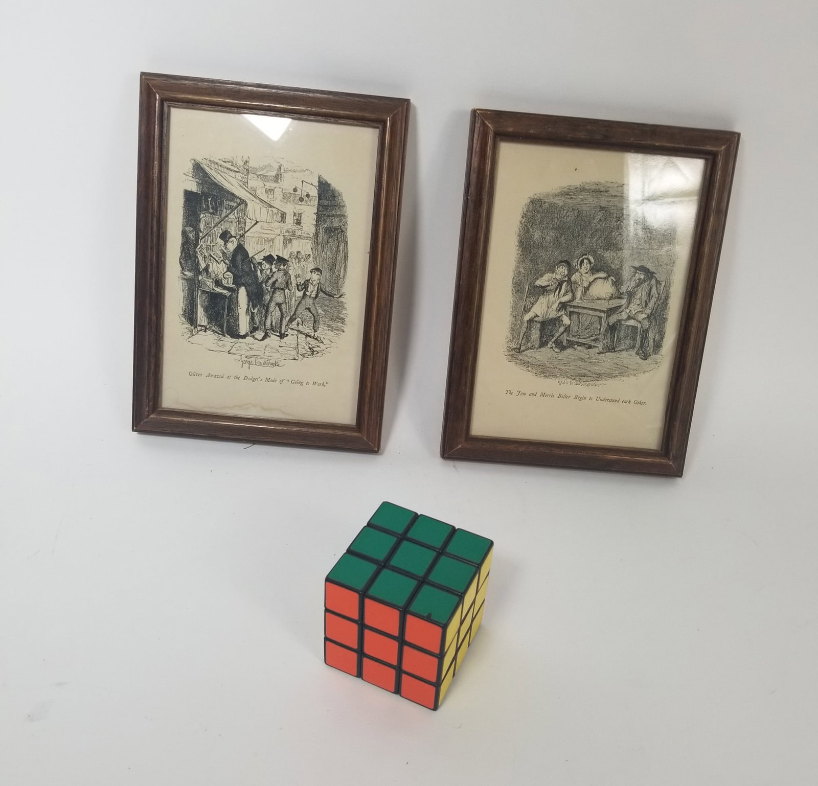 Pair of Framed Charles Dickens Book Plates - 2