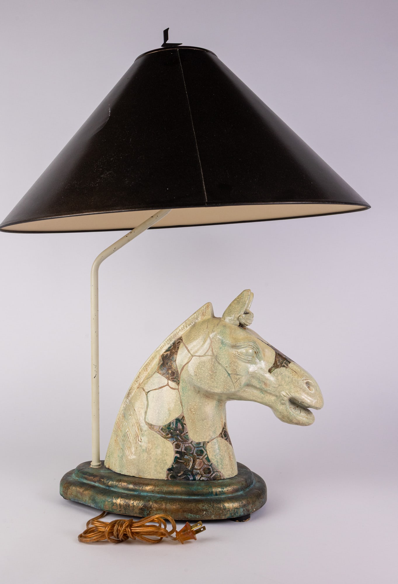 Vintage 20th Century Modern Horse Head Form Table Lamp: Vintage 20th Century Modern Horse Head Form Table Lamp Size 32" H Literature Brooks Auction – Online Auction Terms & Conditions —————————