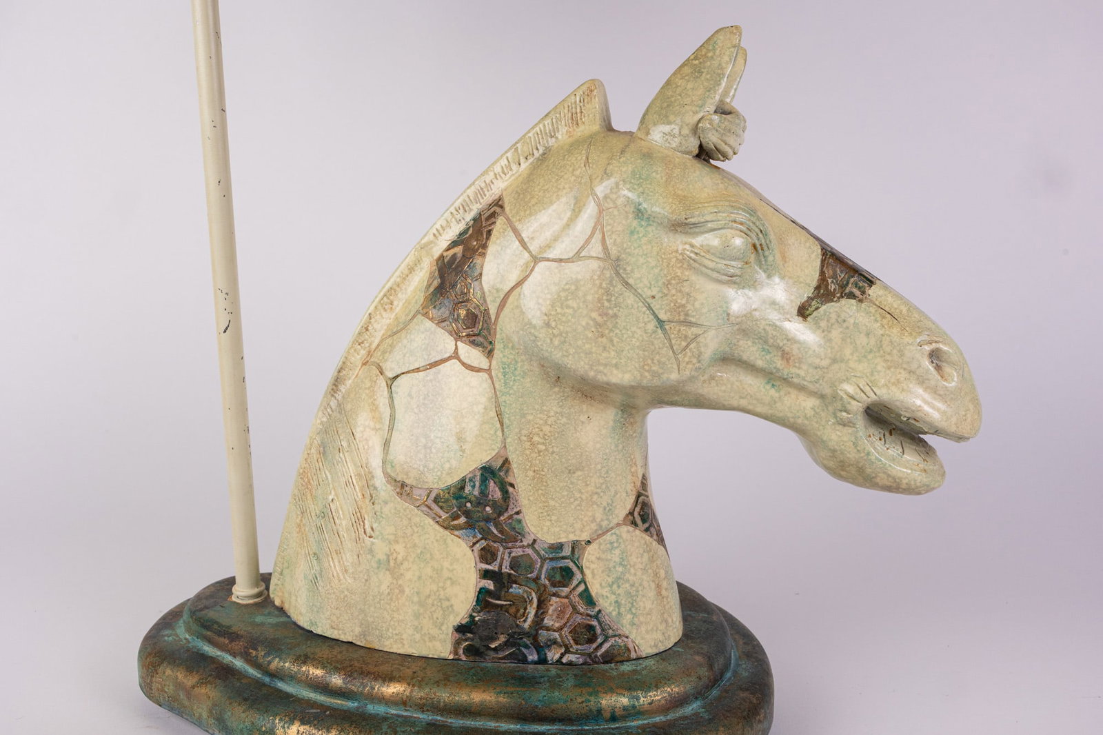 Vintage 20th Century Modern Horse Head Form Table Lamp - 3